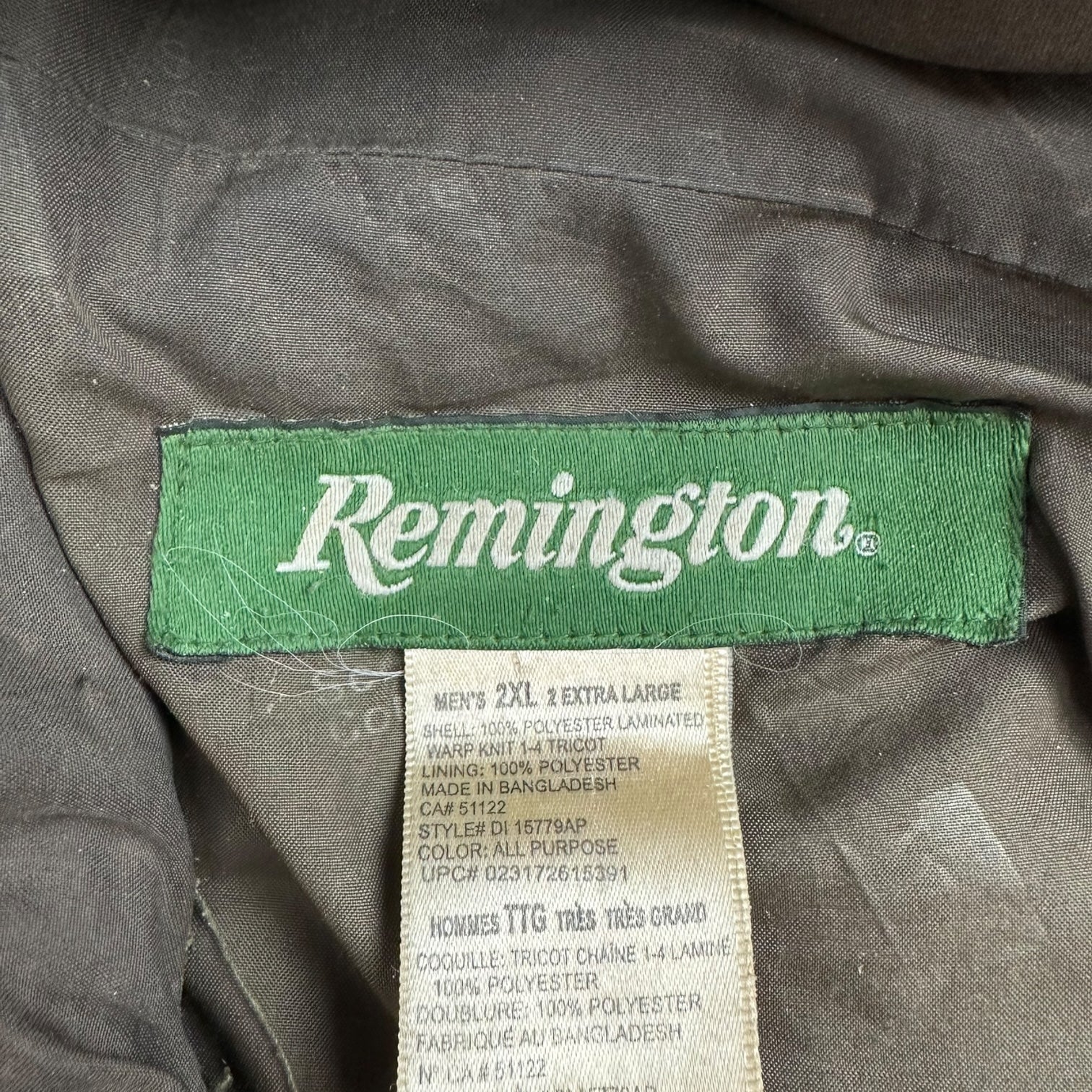 Vintage Remington Realtree Camo Hooded Zip Up Hunting Jacket