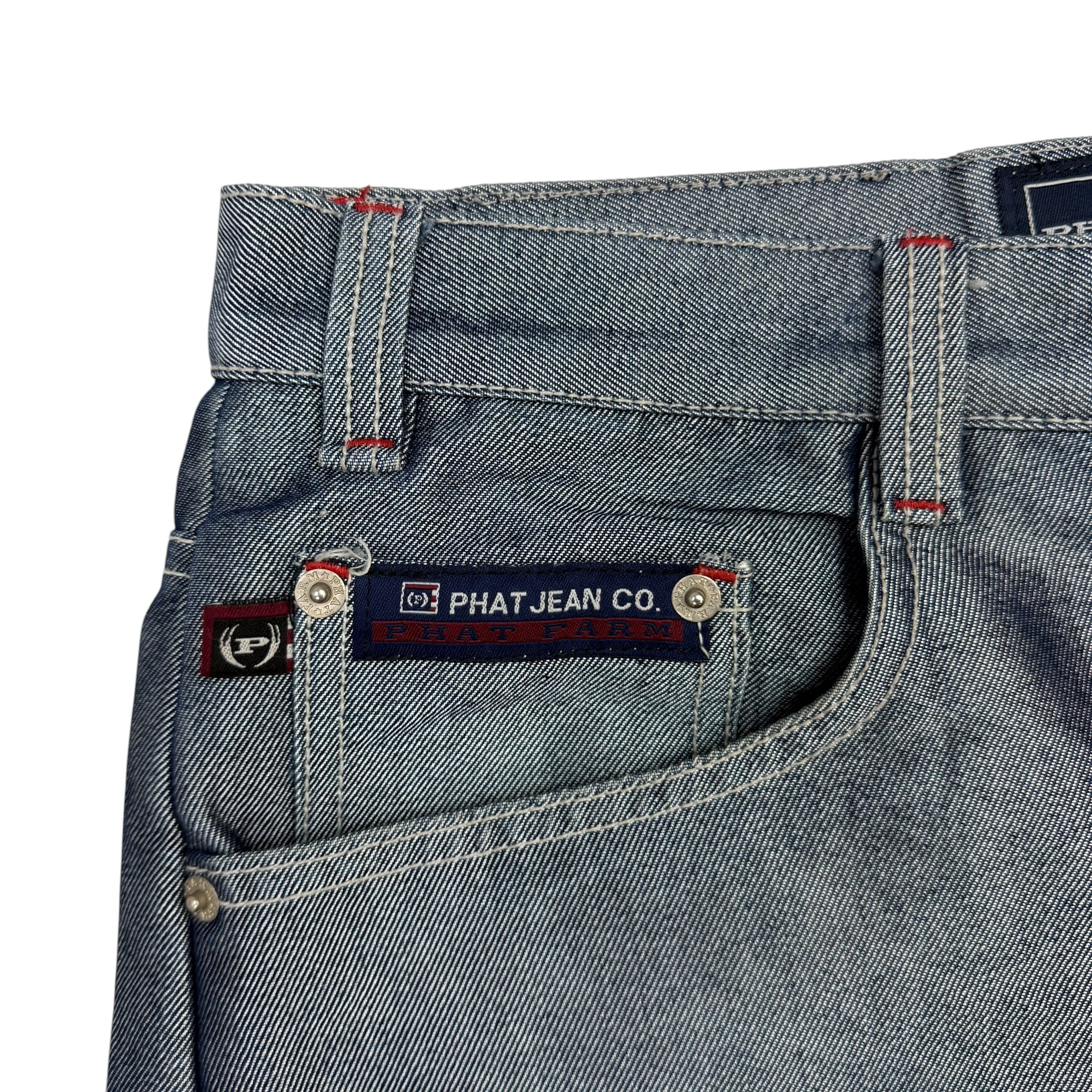 Vintage Phat Farm Glossy Jeans Blue