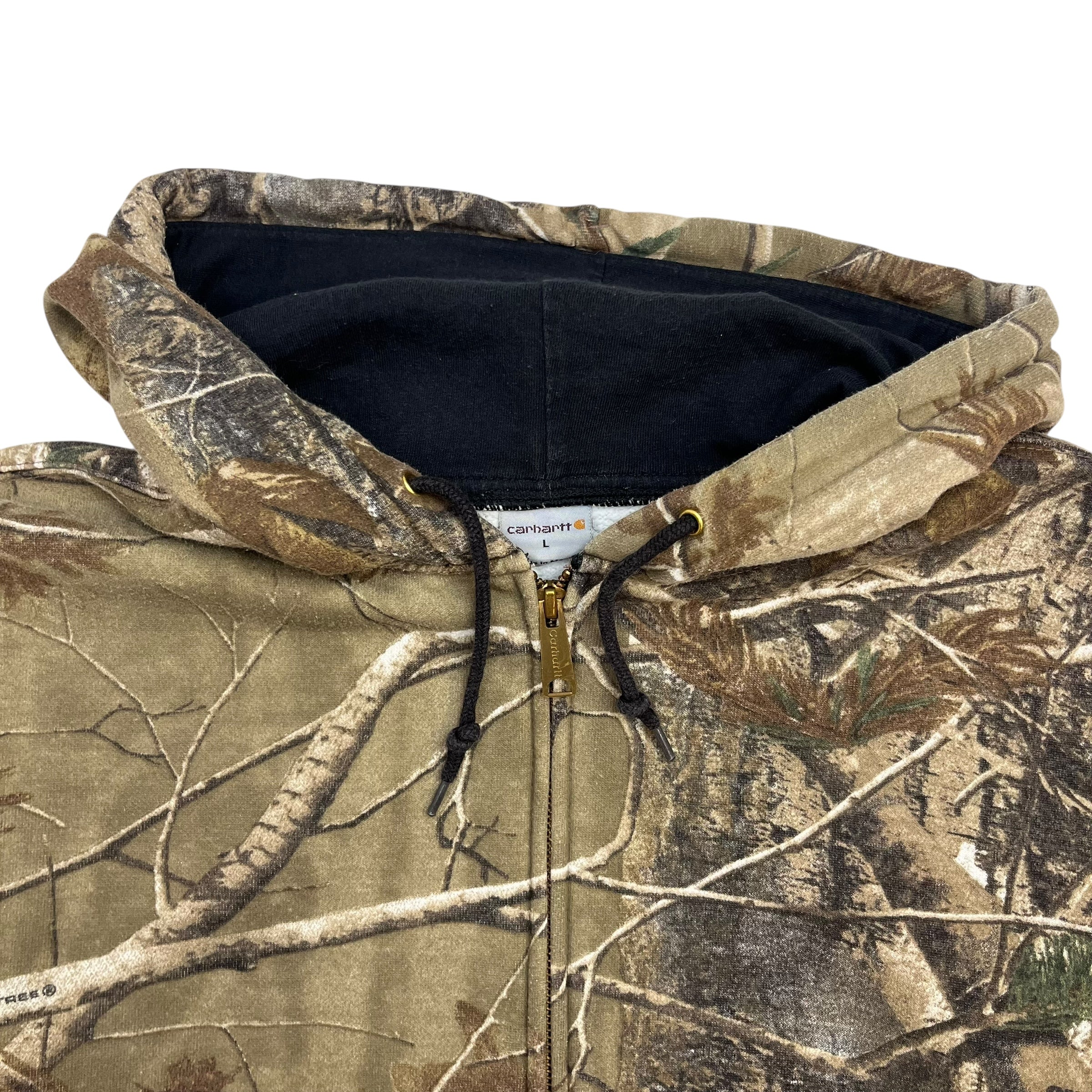 Vintage Carhartt Zip Up Hoodie Realtree Camo
