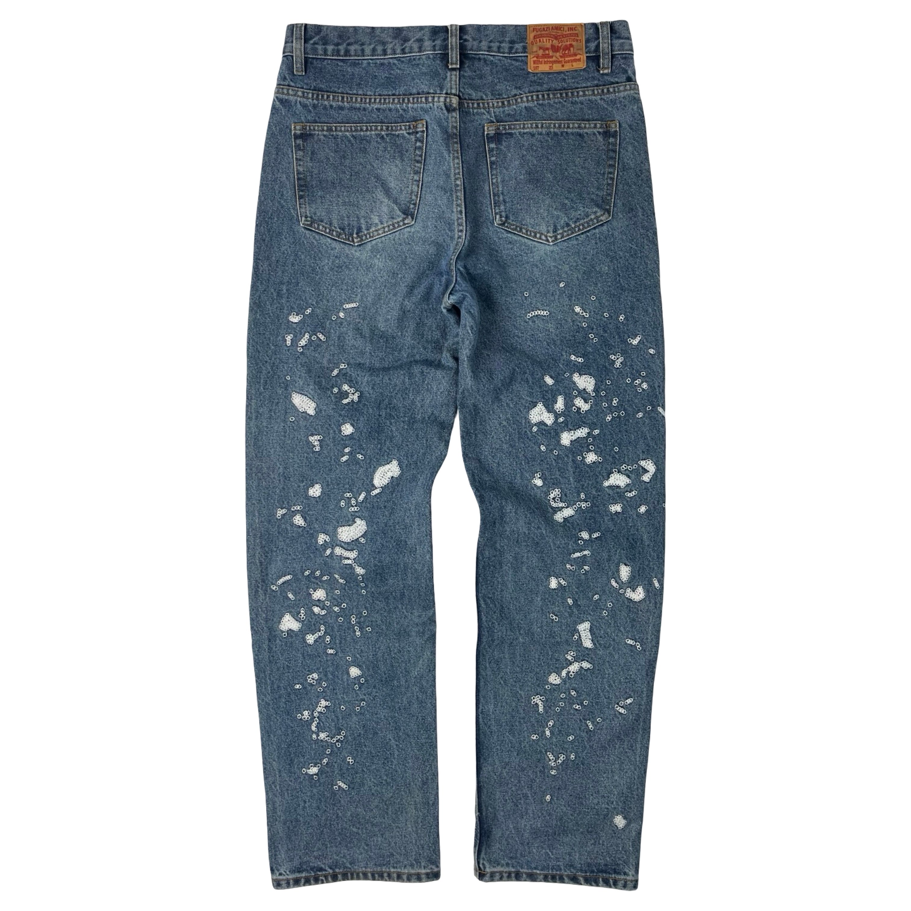 Fugazi Chain Splatter Denim Blue