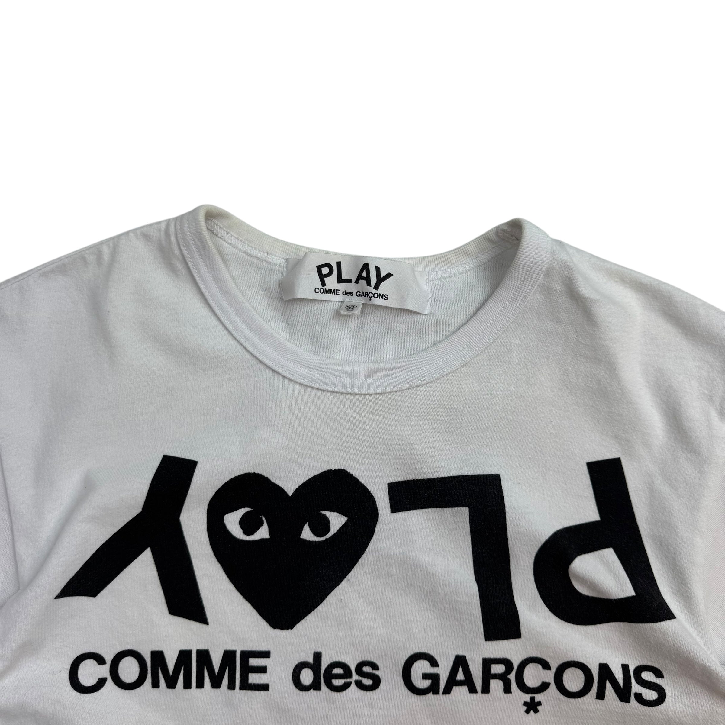 Comme Des Garcons Play Tee White