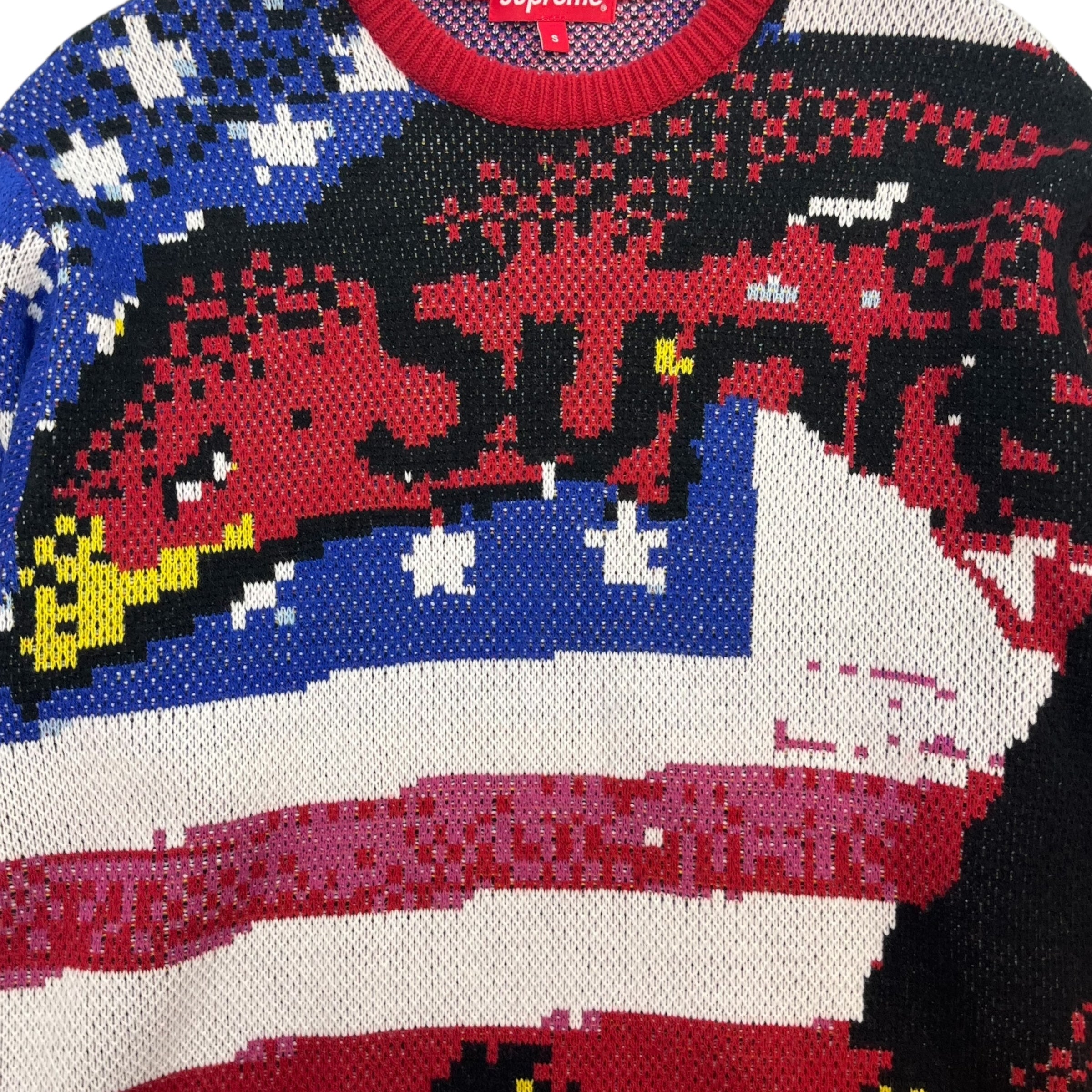 Supreme Digital Flag Sweater Black