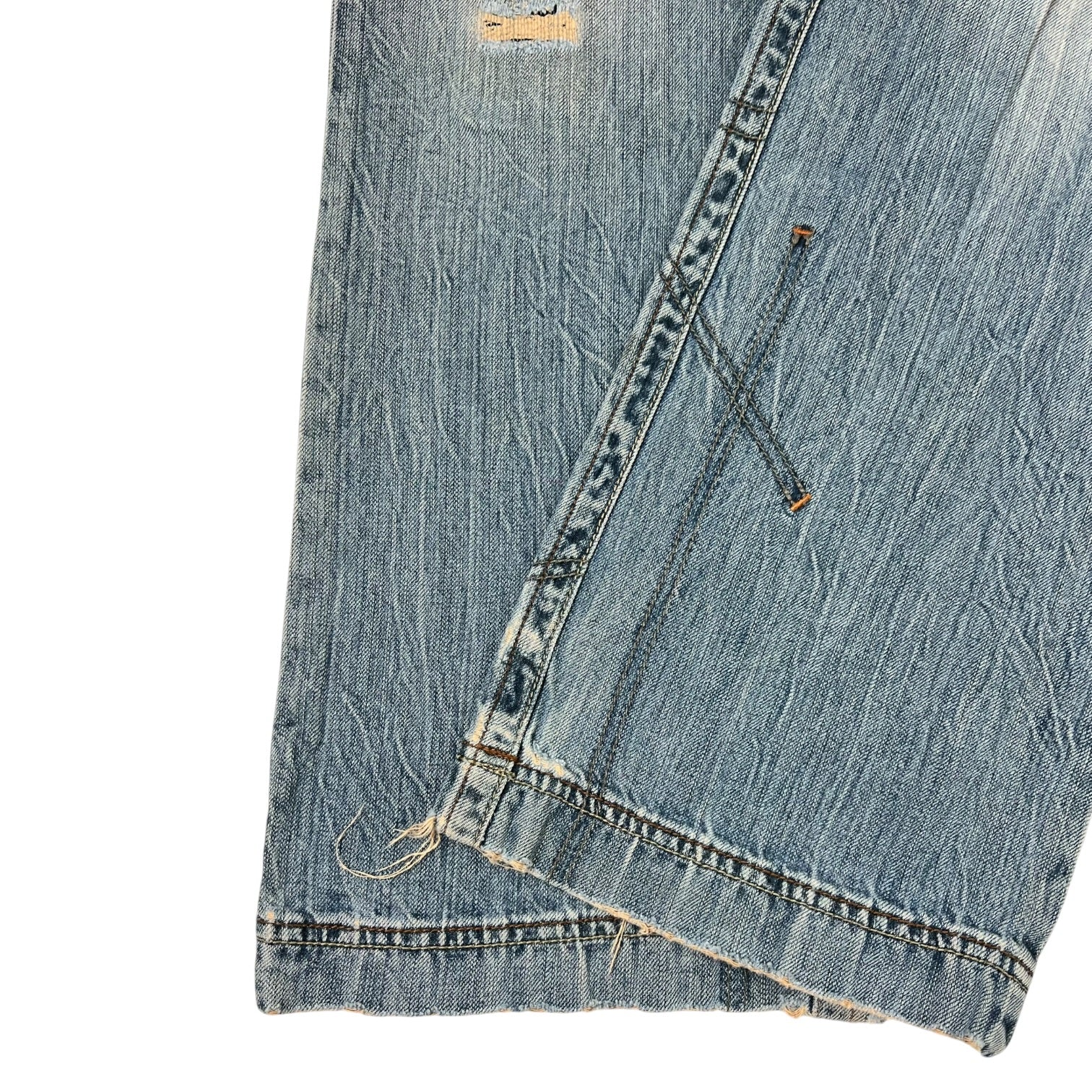 Vintage Armani Exchange Distressed Flare Jeans