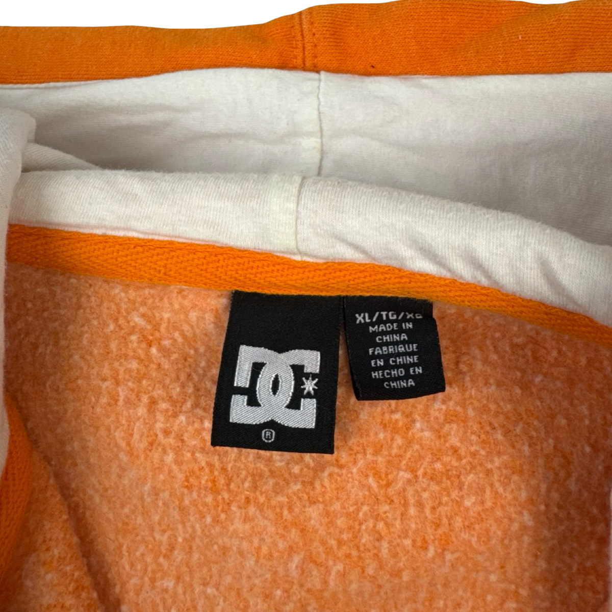 (W) Vintage Y2K DC Shoe Co. Zip Up Hoodie Orange