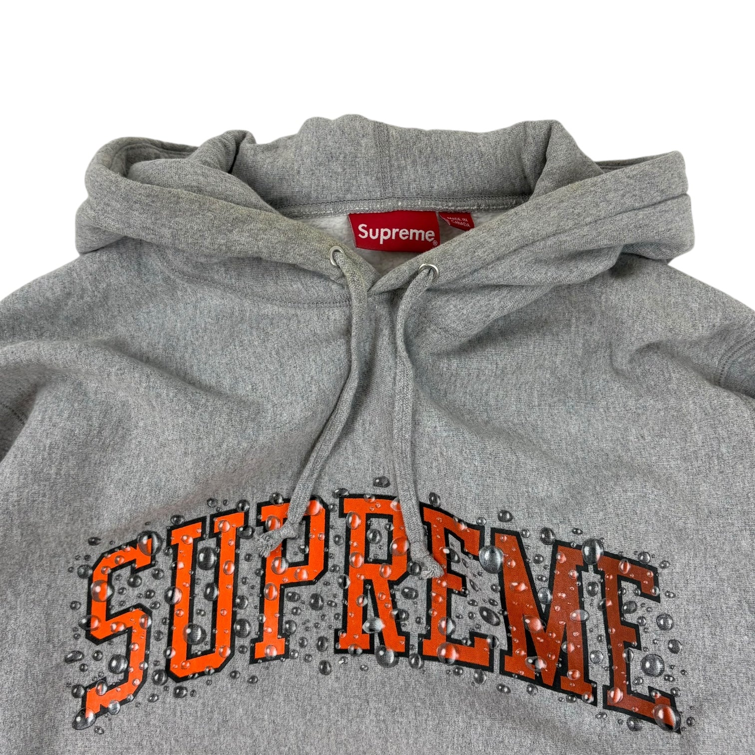 Supreme Water Arc Logo Hoodie Grey