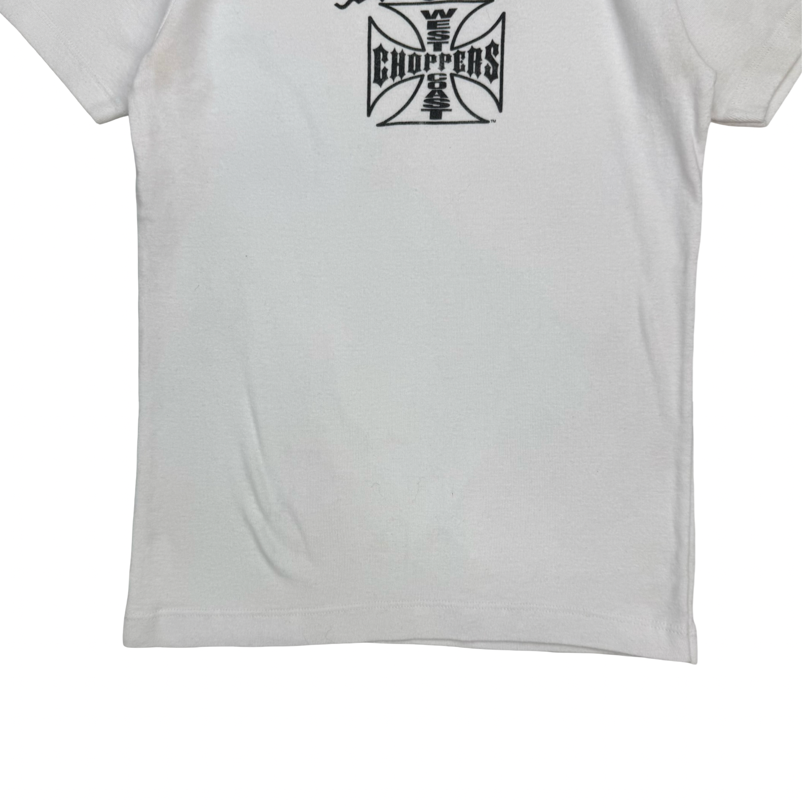 (W) Vintage West Coast Choppers Jesse James Baby Tee White