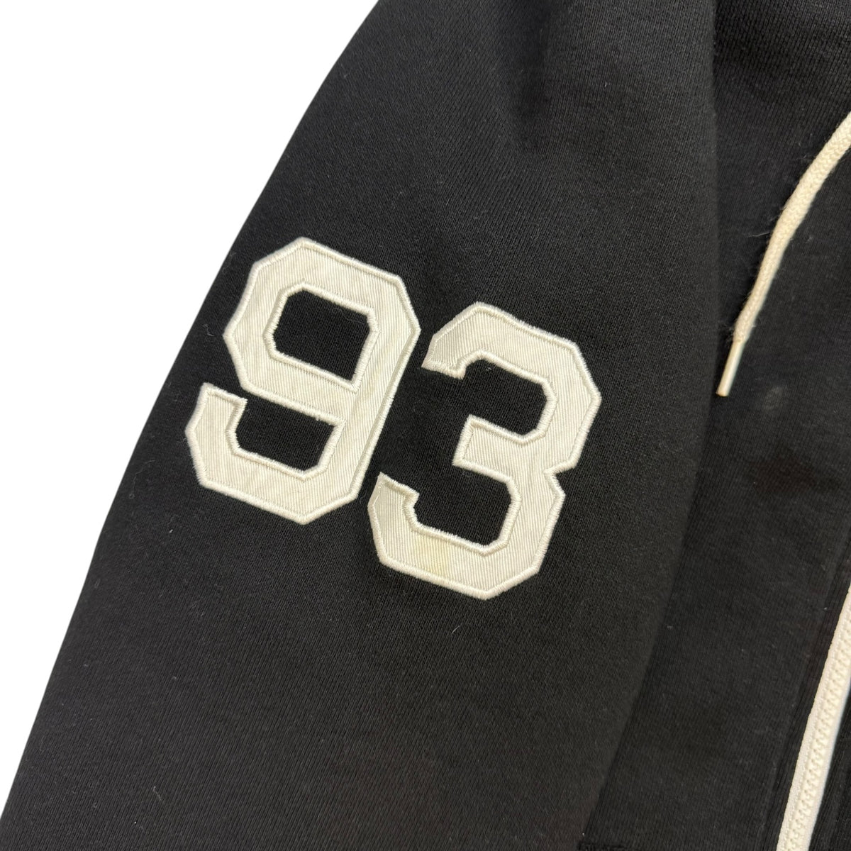 A Bathing Ape Bape Zip Up Embroidered Ape Sweater Black