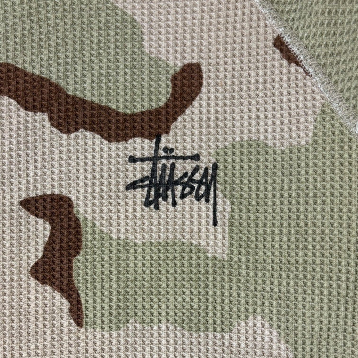 Stussy Raglan Thermal Sand Camo