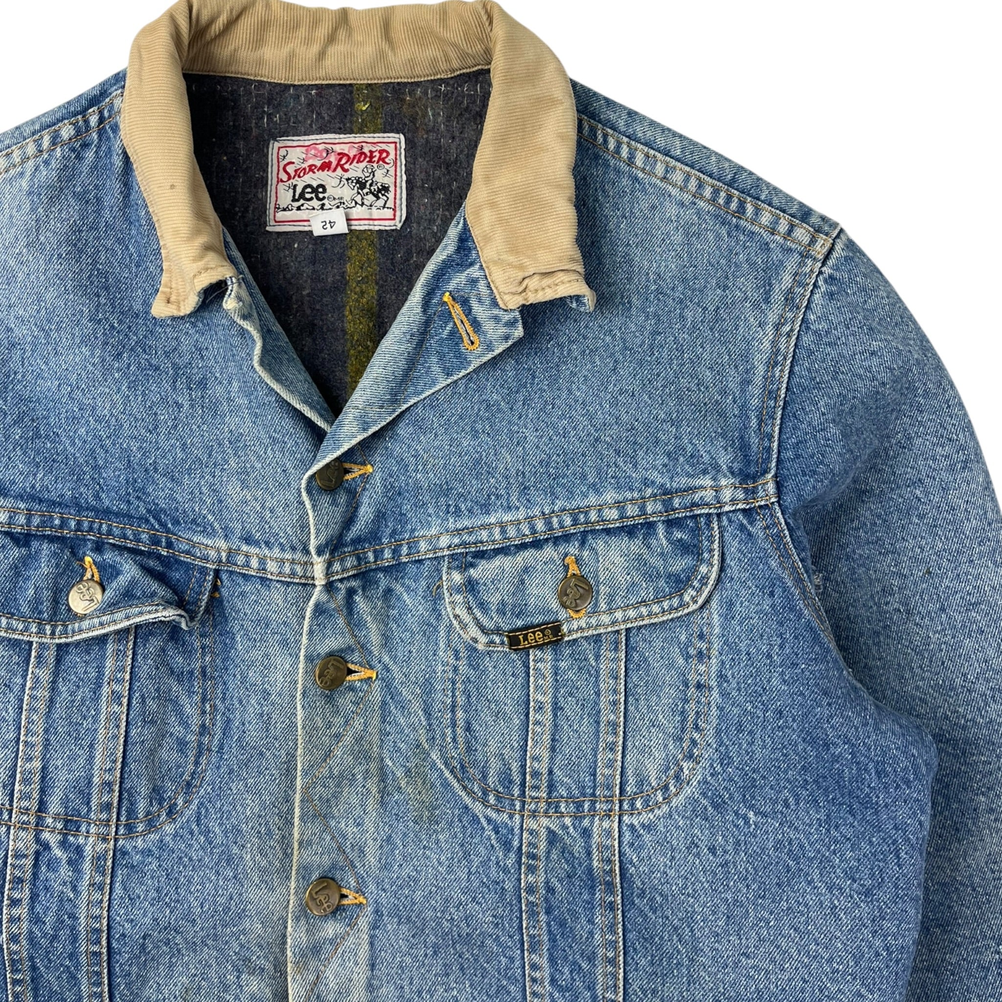 Vintage Storm Rider Lee Lined Jacket Medium Washed Blue