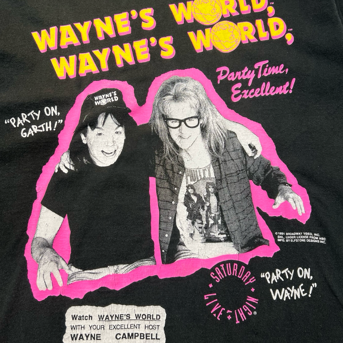 1991 Waynes World Saturday Night Live Tee