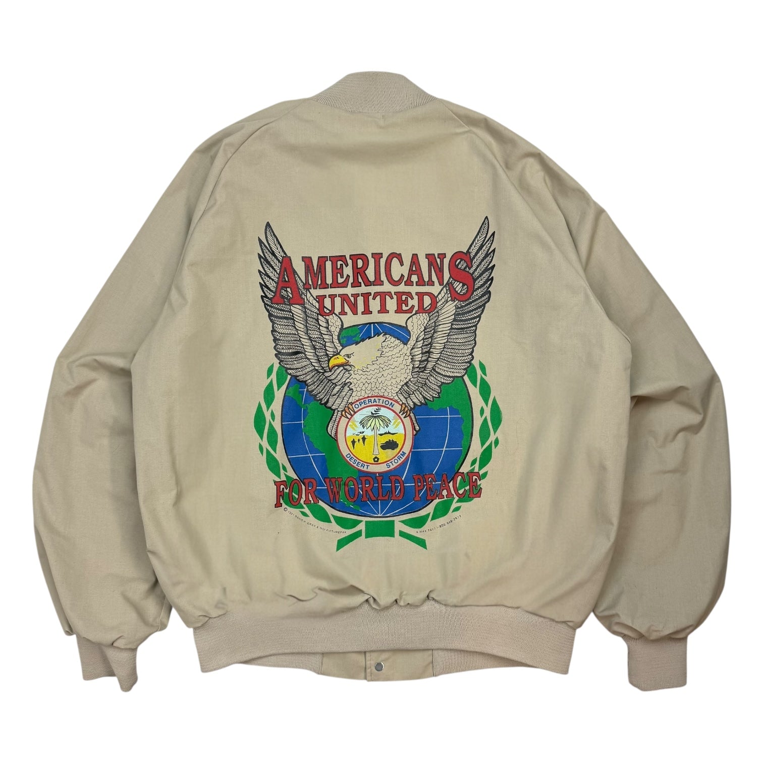 Vintage Desert Storm Bomber Jacket Tan