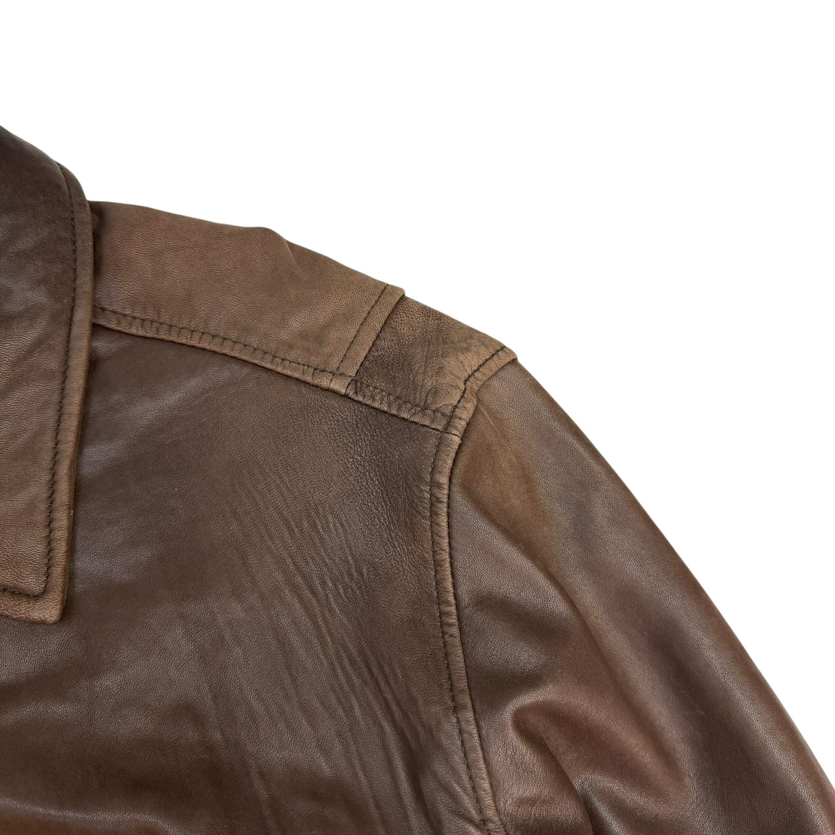 Vintage Tasso Elba Leather Jacket Brown