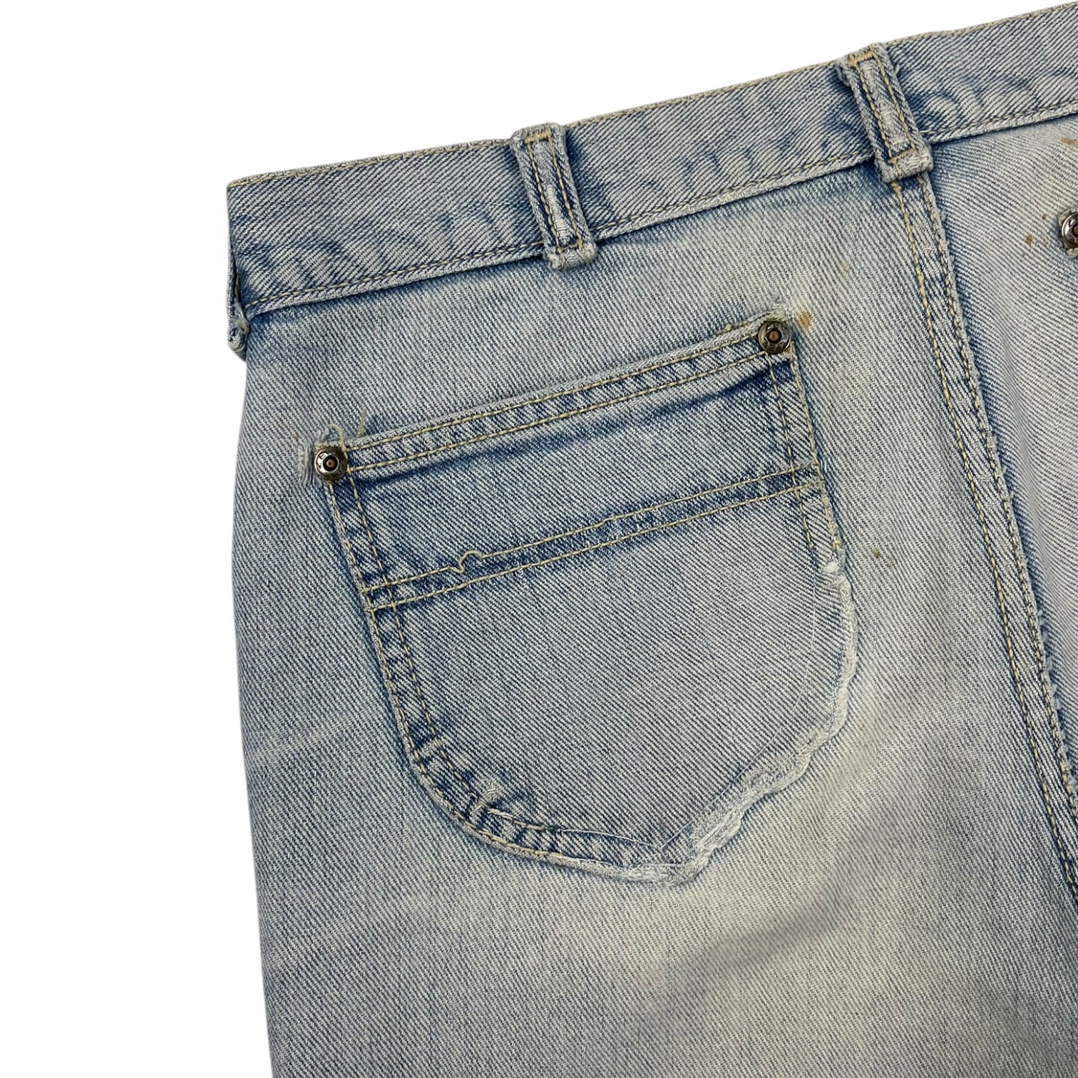 Vintage '70s Lee Straight Cut Denim Jeans Faded Wash