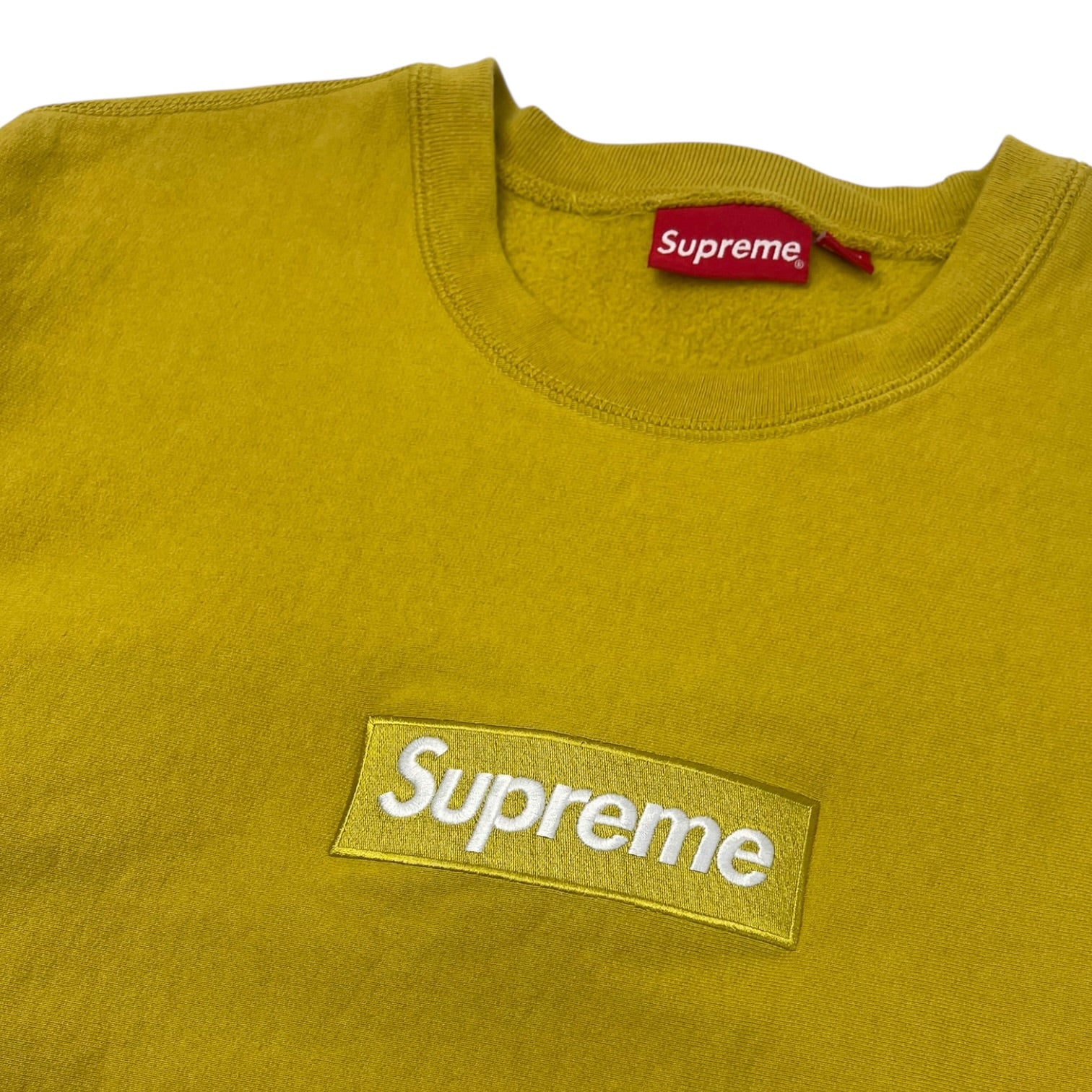 Supreme Box Logo Crewneck Mustard (FW18)
