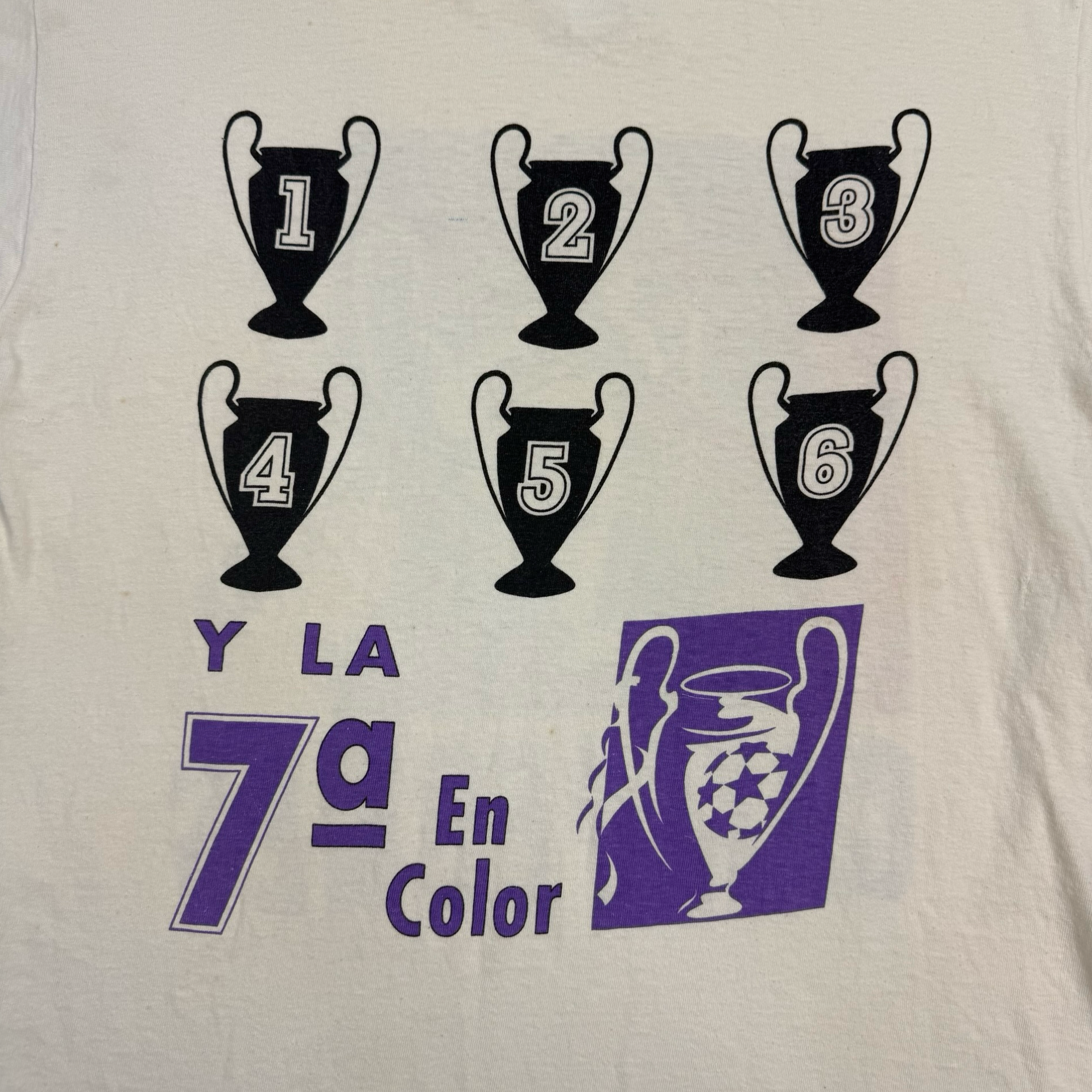 1998 Real Madrid Champions League Winners Tee White