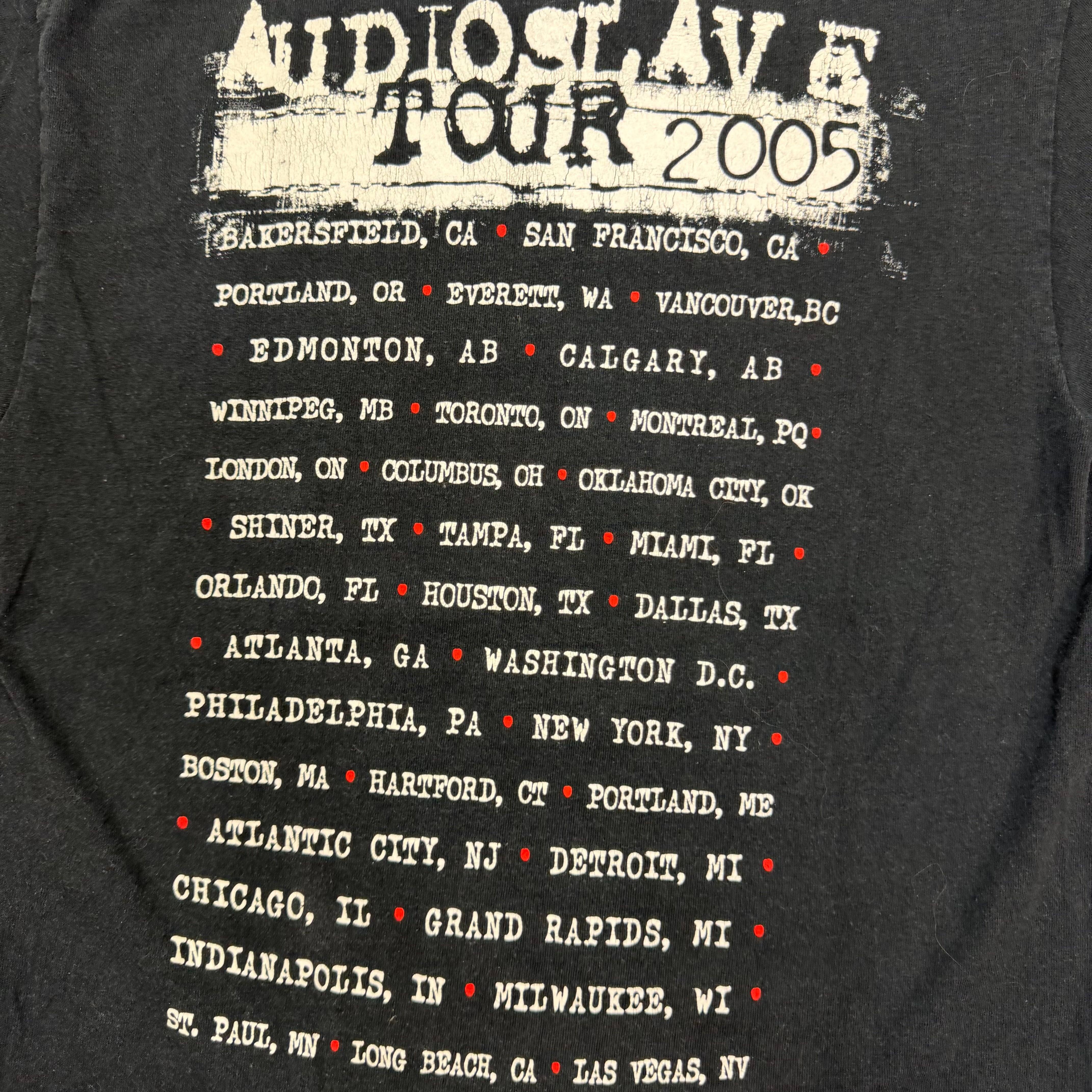 2005 Audioslave Tour Tee Black