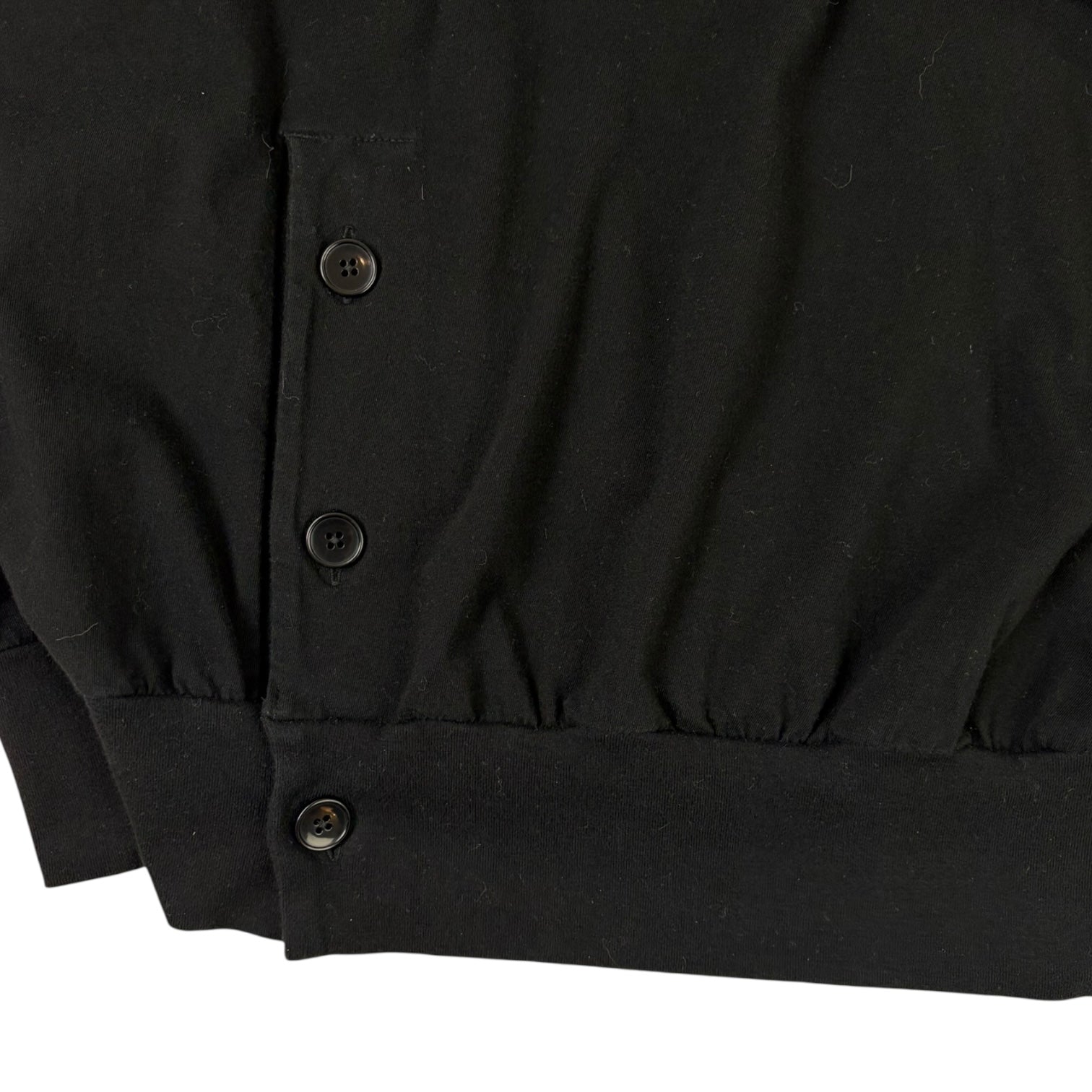 (W) W Group Buttton Crewneck Black