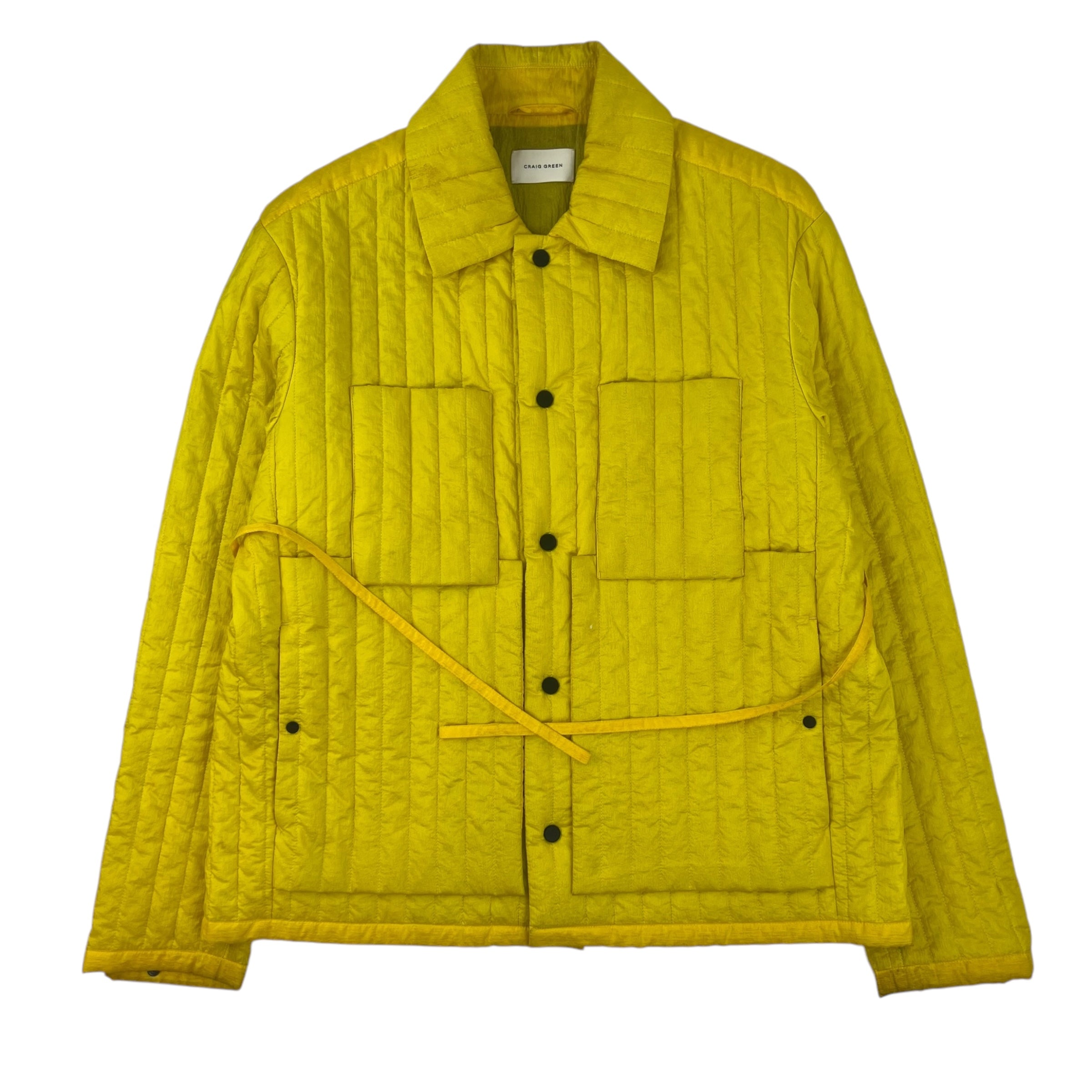 Craig Green Nylon Quilted Work Jacket Yellow