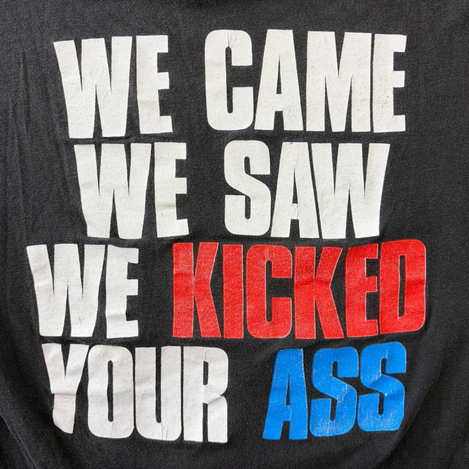 Vintage 80’s Bon Jovi Kicked Your Ass Tour T-Shirt Grey