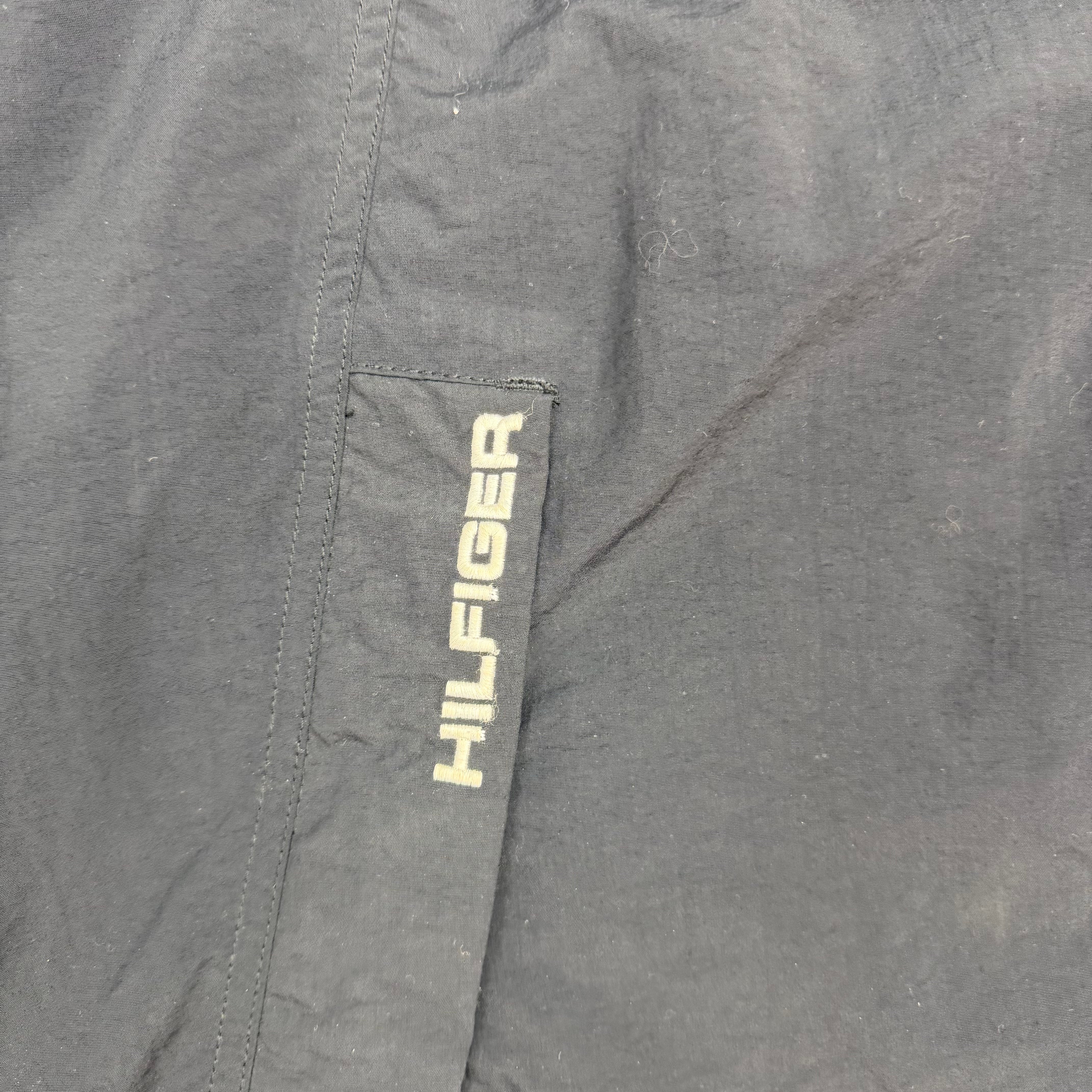 Vintage Tommy Hilfiger Half Zip Nylon Pullover Black