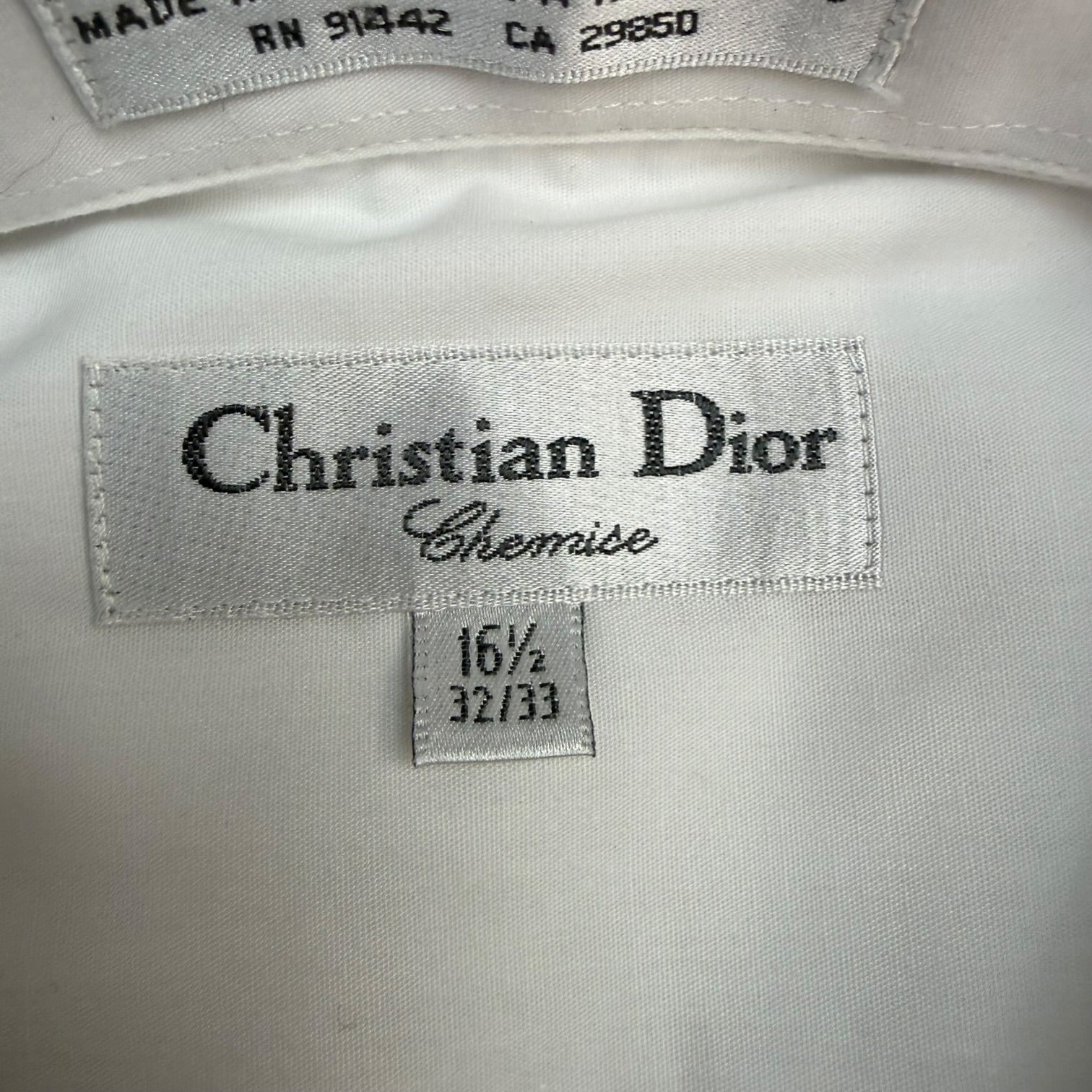 Vintage Christian Dior Button Up Shirt White