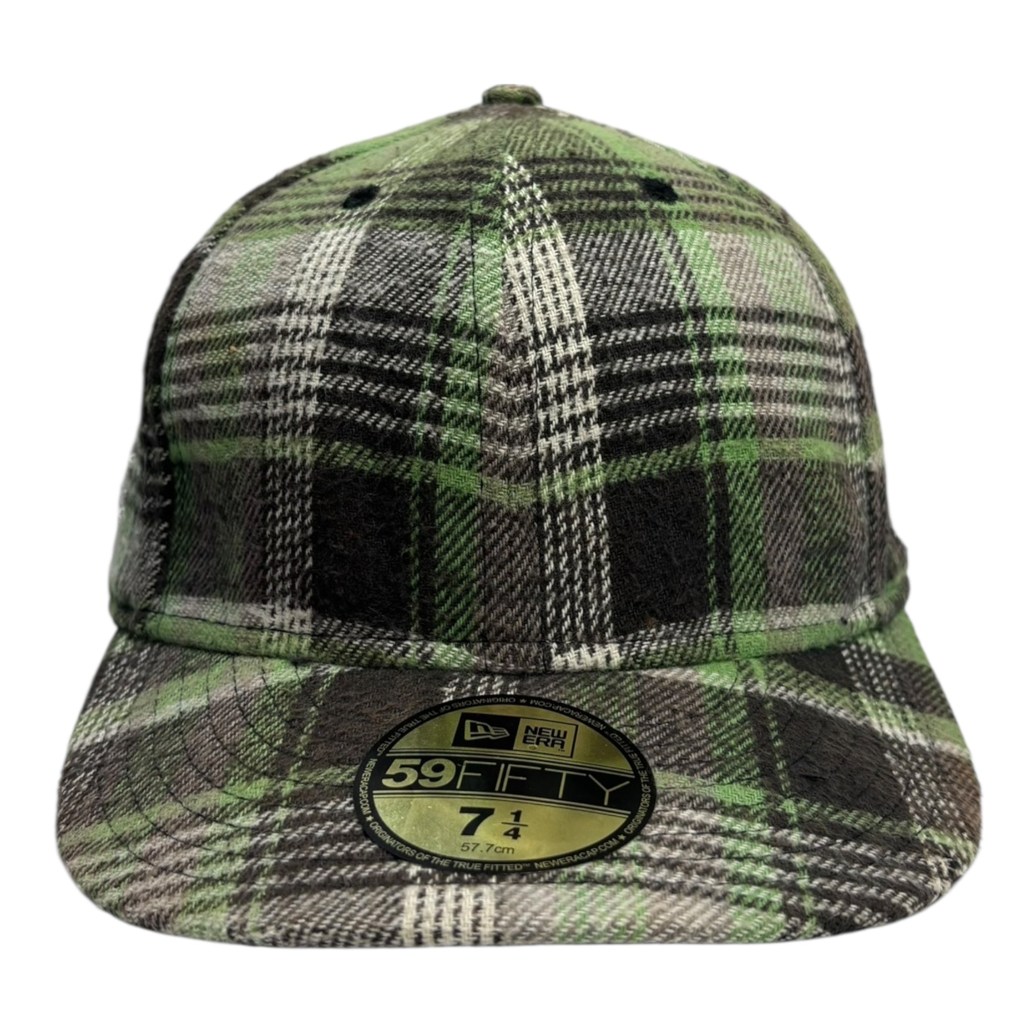 Y2K Stussy Tartan Wool Fitted Hat