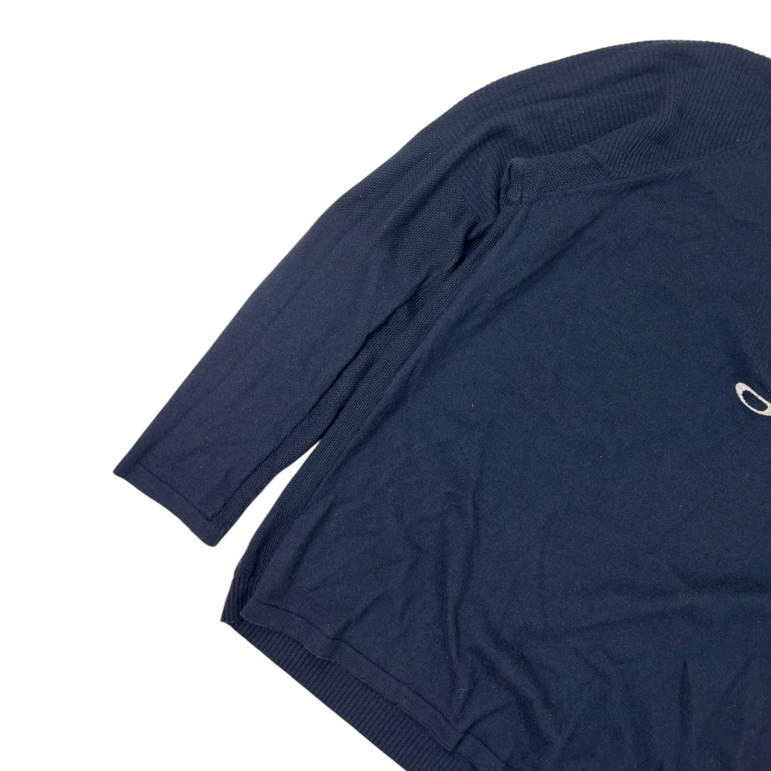Vintage Oakley Quarter Zip Long Sleeve Sweater Navy