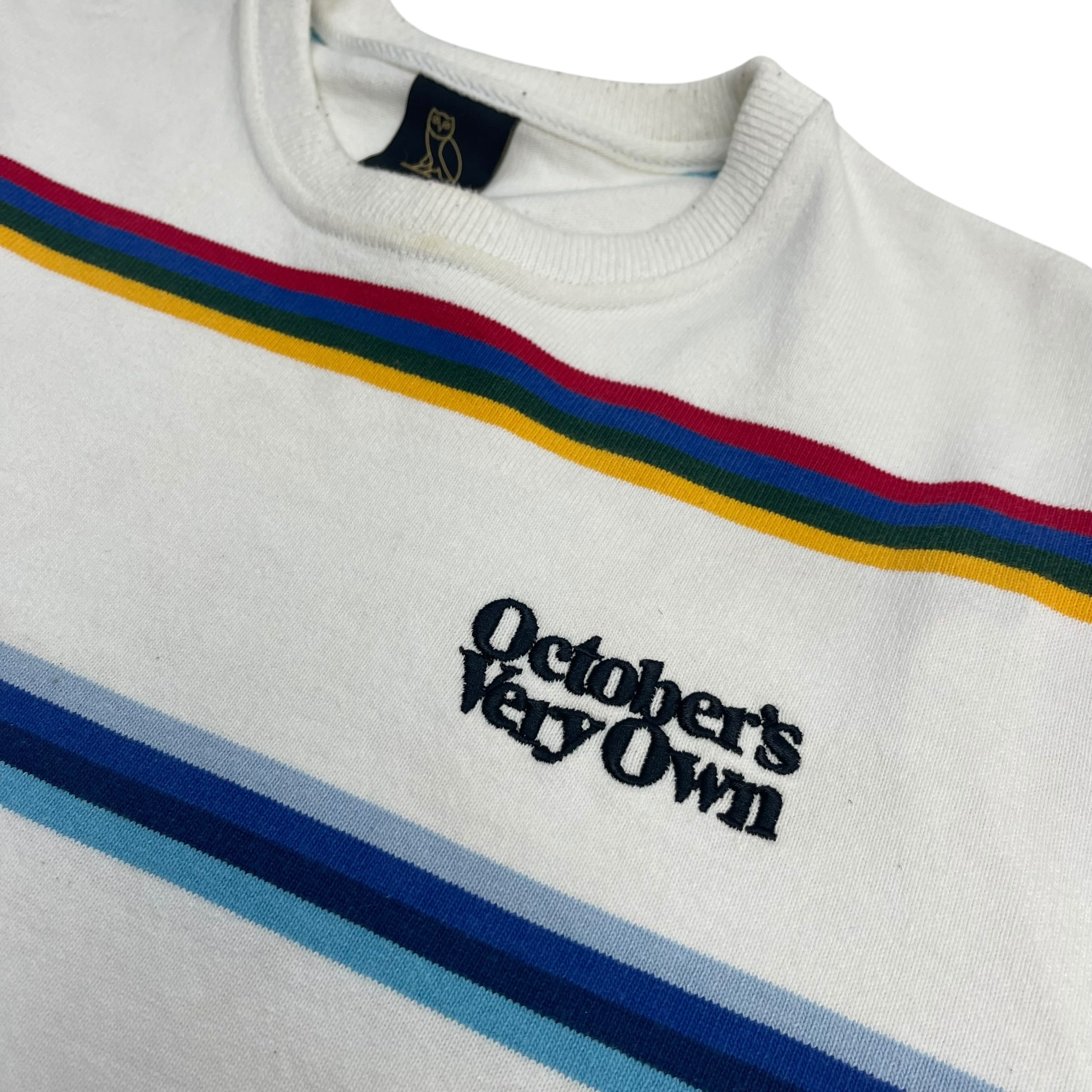 OVO Striped Crewneck White
