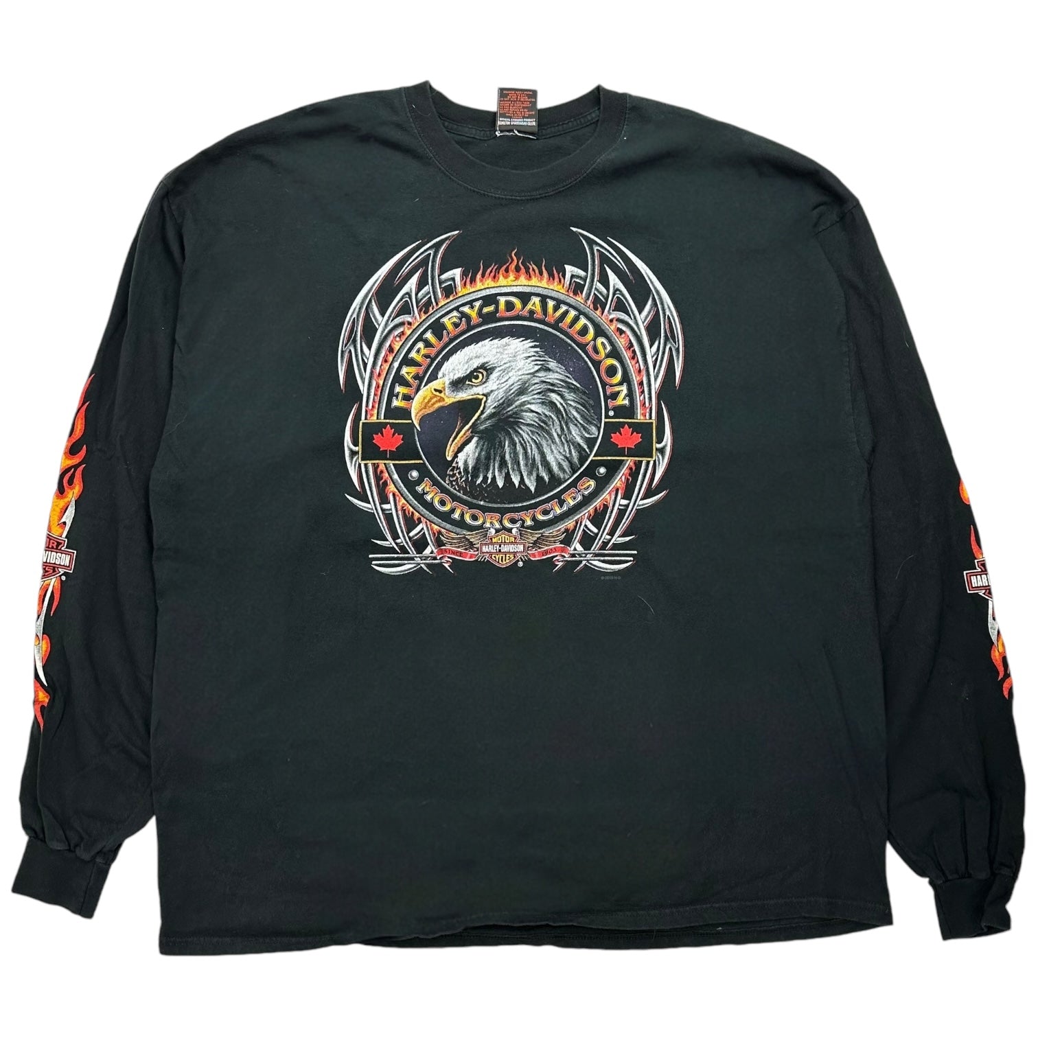 Vintage Harley Davidson Of Winnipeg Longsleeve Tee Black