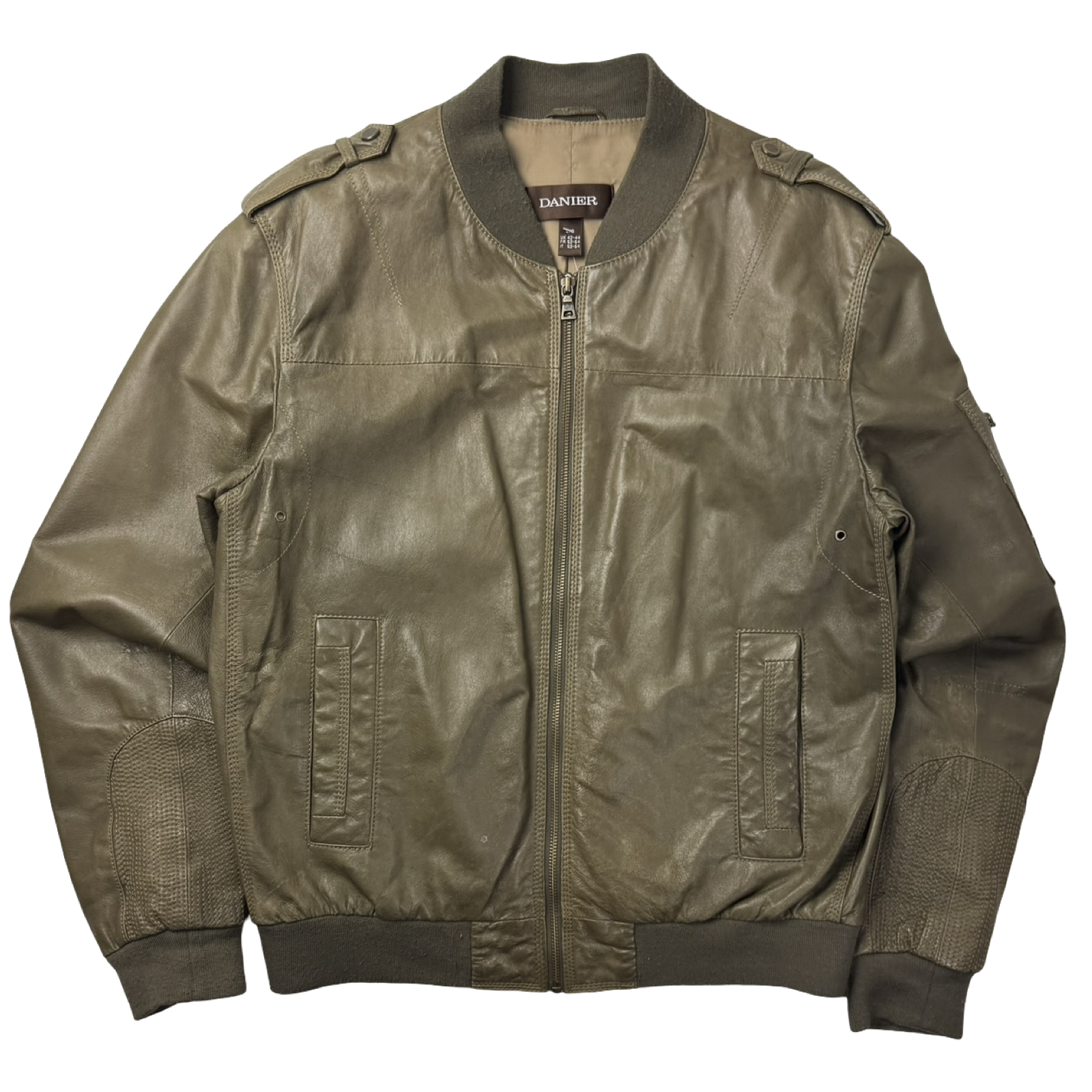 Vintage Danier Leather Flight Jacket Olive
