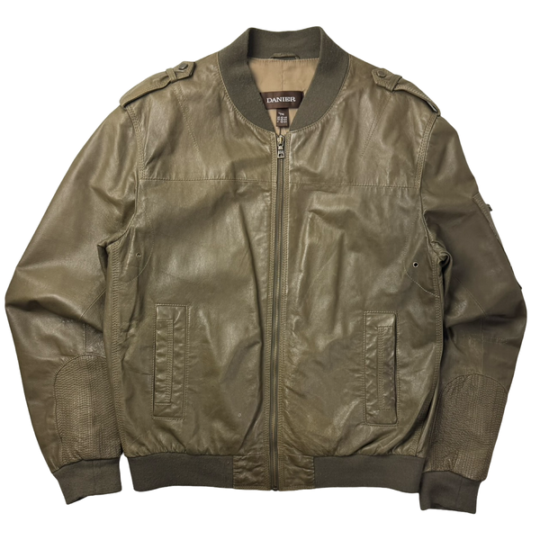 Vintage Danier Leather Flight Jacket Olive