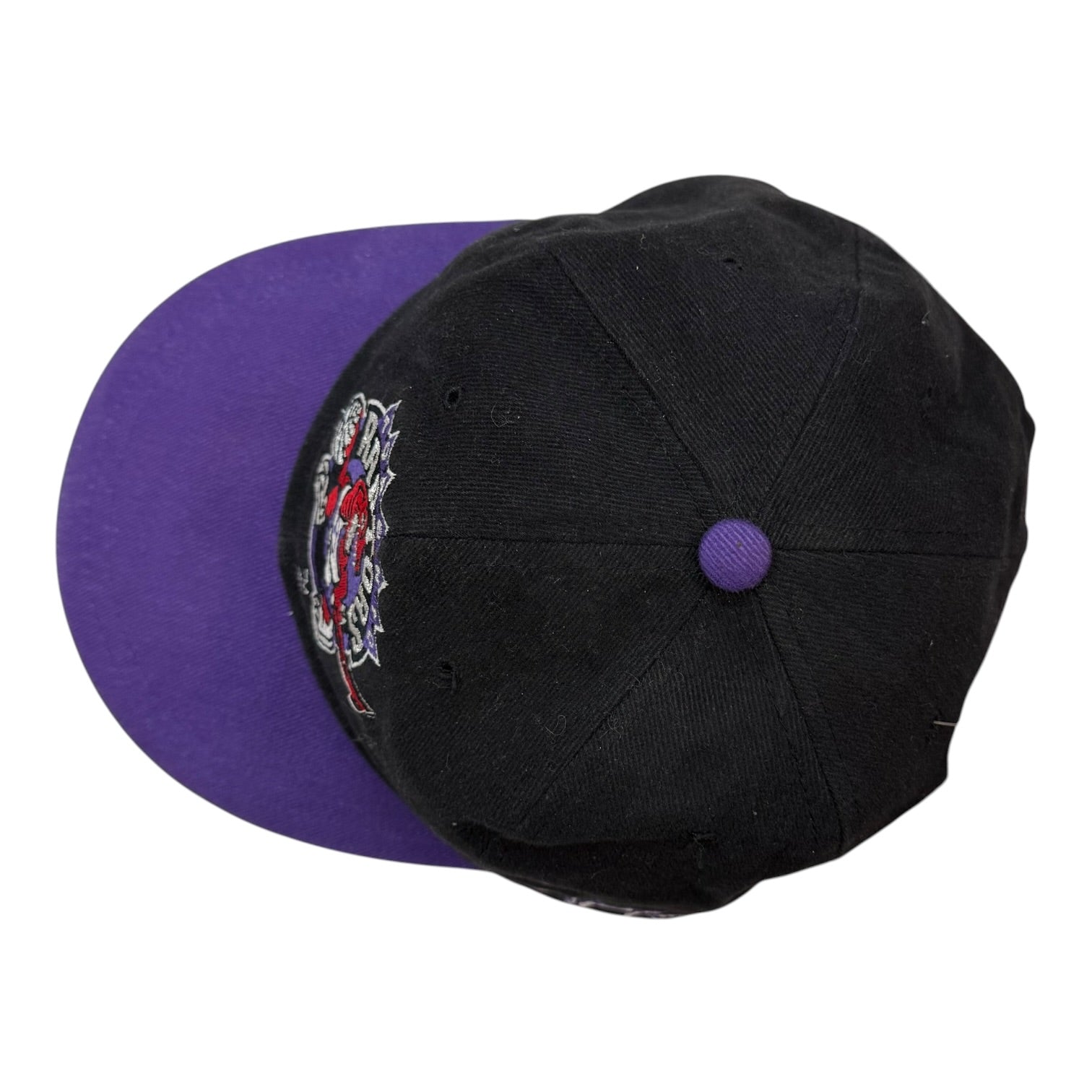 1994 Toronto Raptors First Pick Strapback Hat Black/Purple