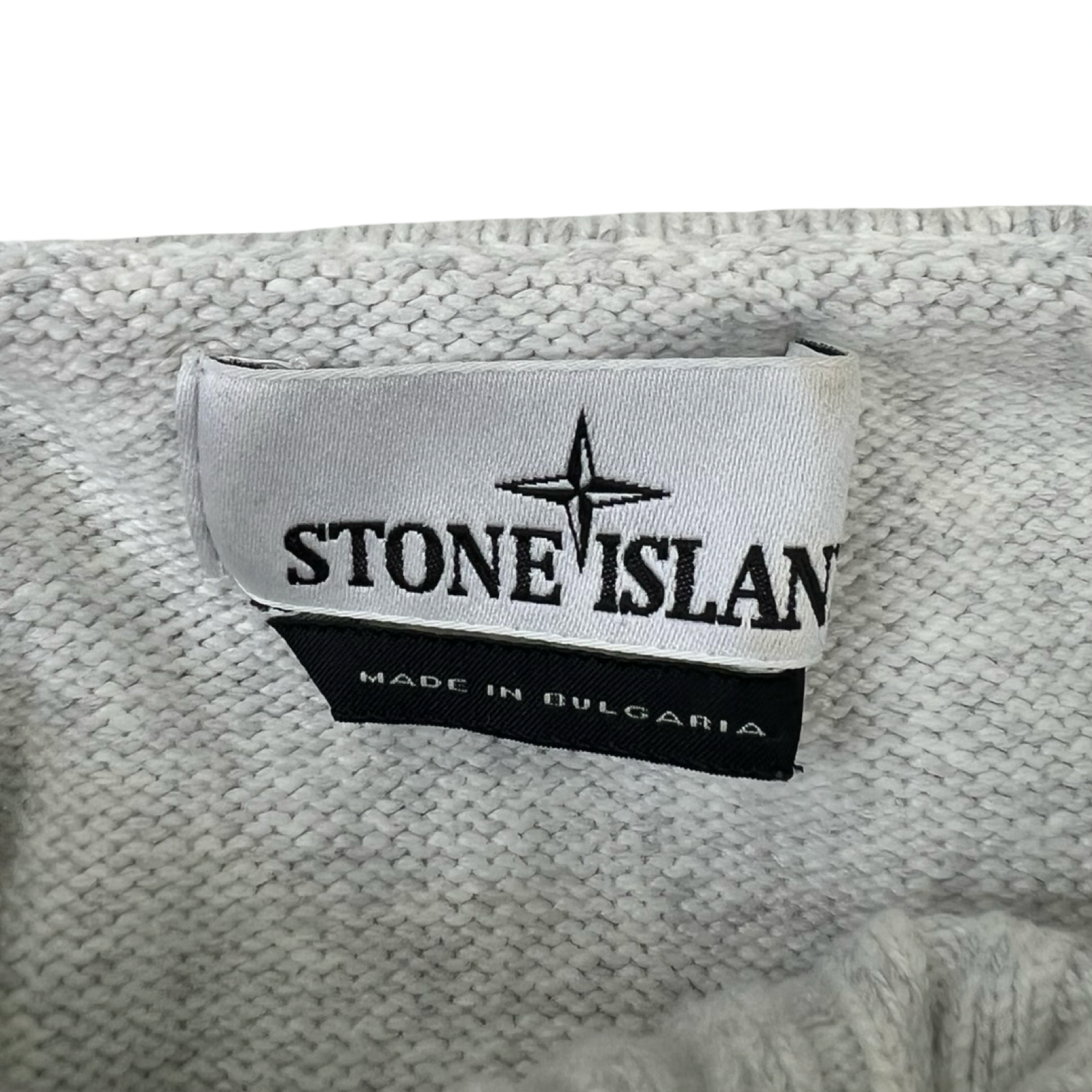 Stone Island Detachable Compass Patch Turtleneck Sweater Grey