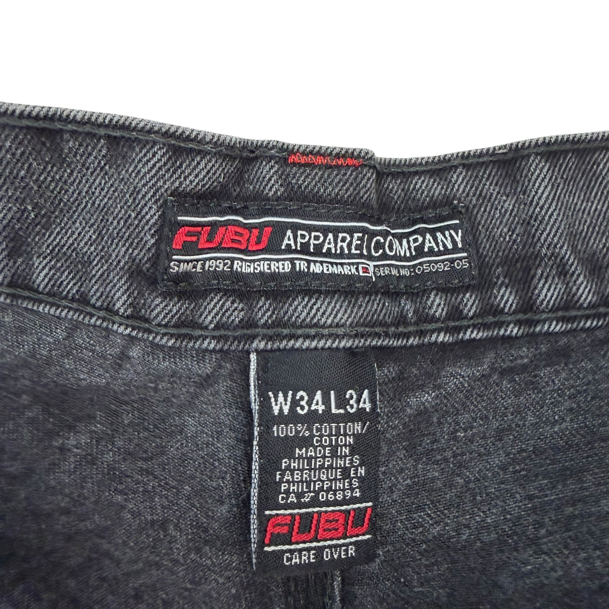 Vintage FUBU Denim Carpenter Pants Black