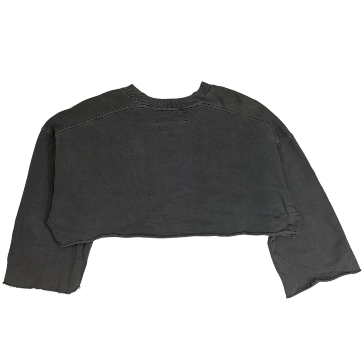 (W) Yeezy Season 1 Cropped Cotton Sweater Washed Black
