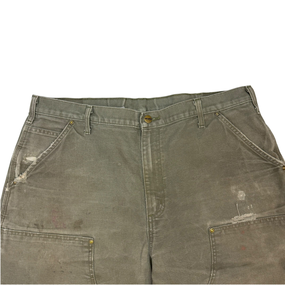 Vintage Carhartt Double Knee Pants Washed Green