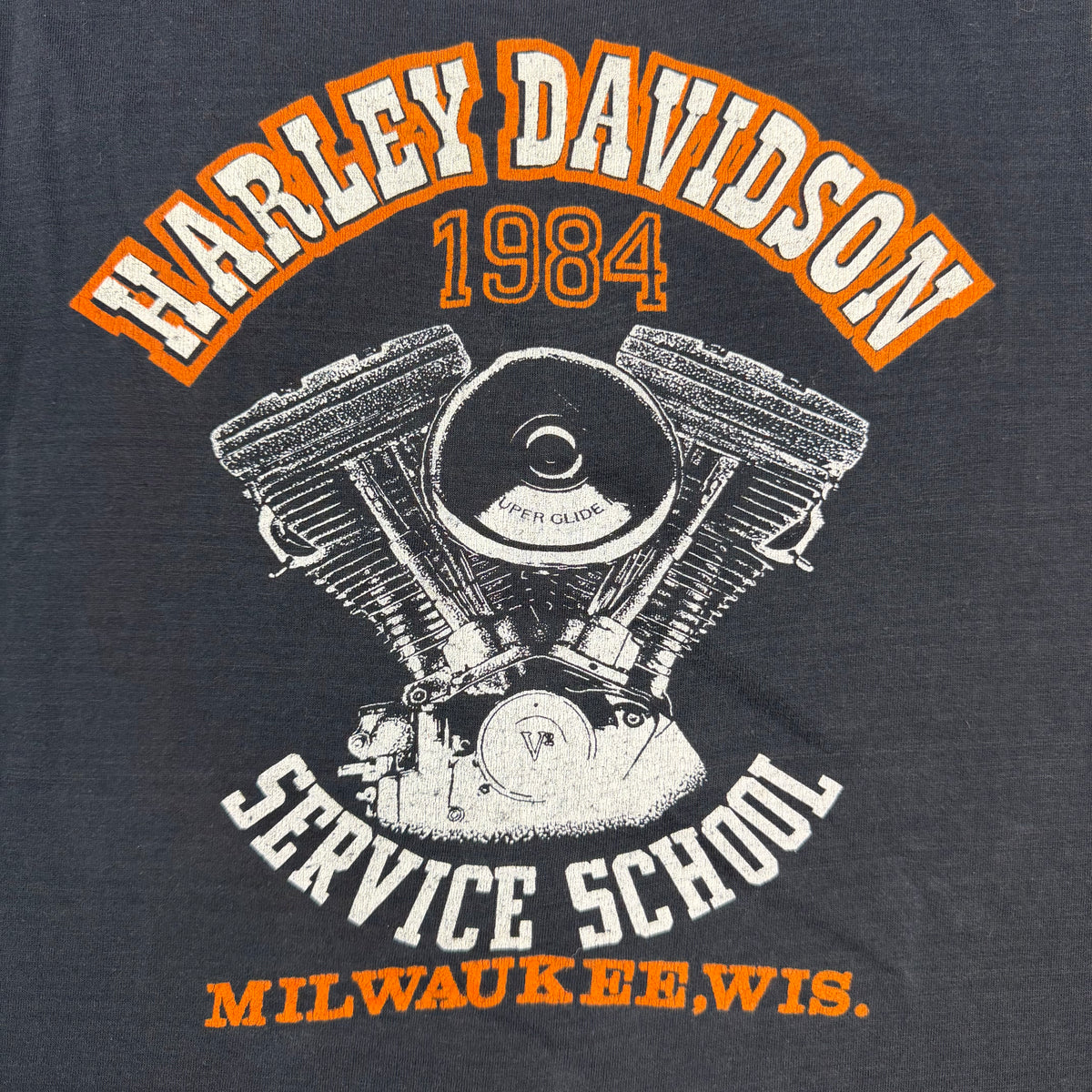 1984 Harley Davidson Service School Cutoff Tee Black