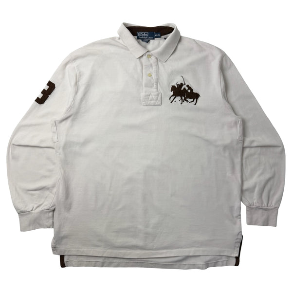 Vintage Polo Ralph Lauren Dueling Pony Rugby Shirt White