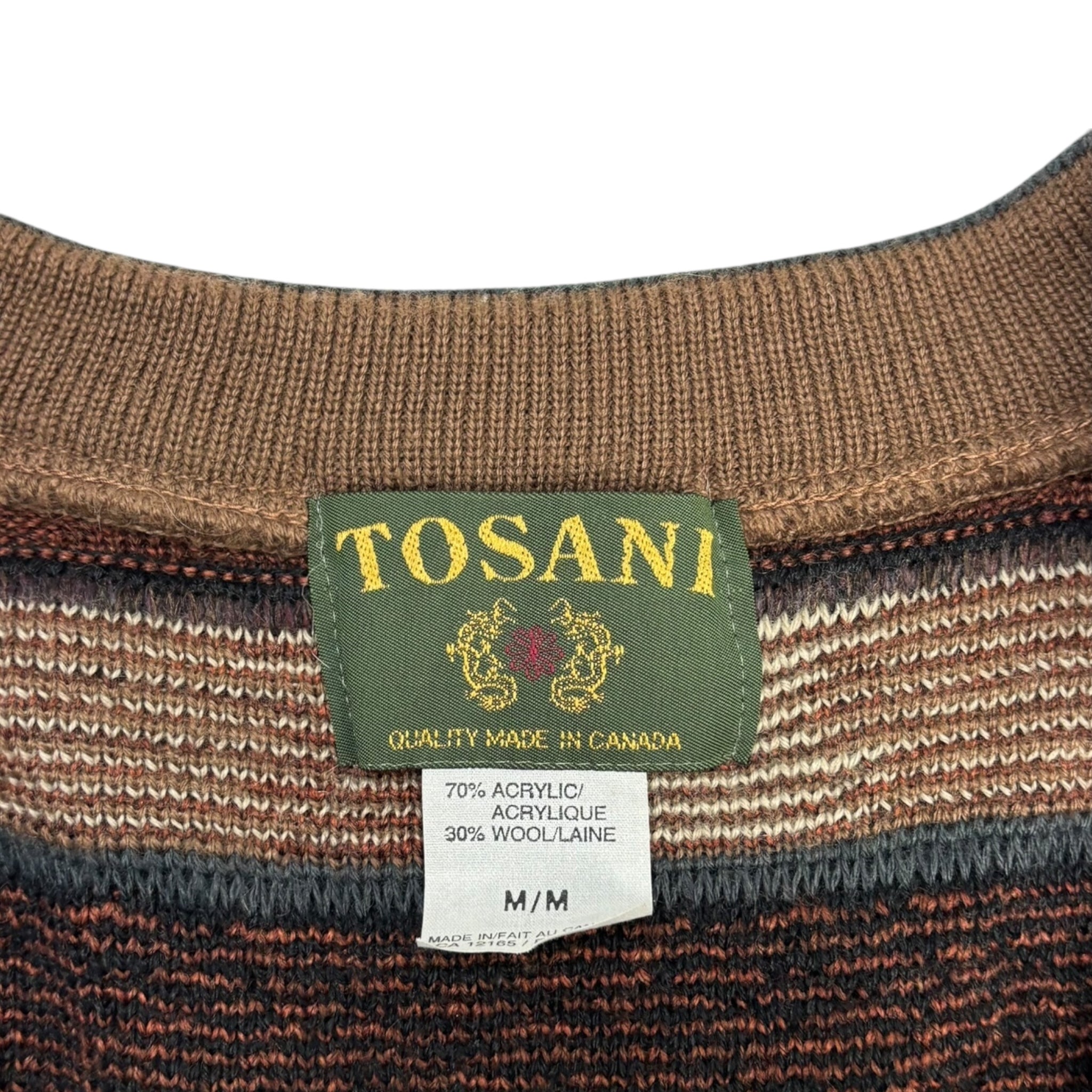 Vintage Tosani V-Neck 3D Knit Orange