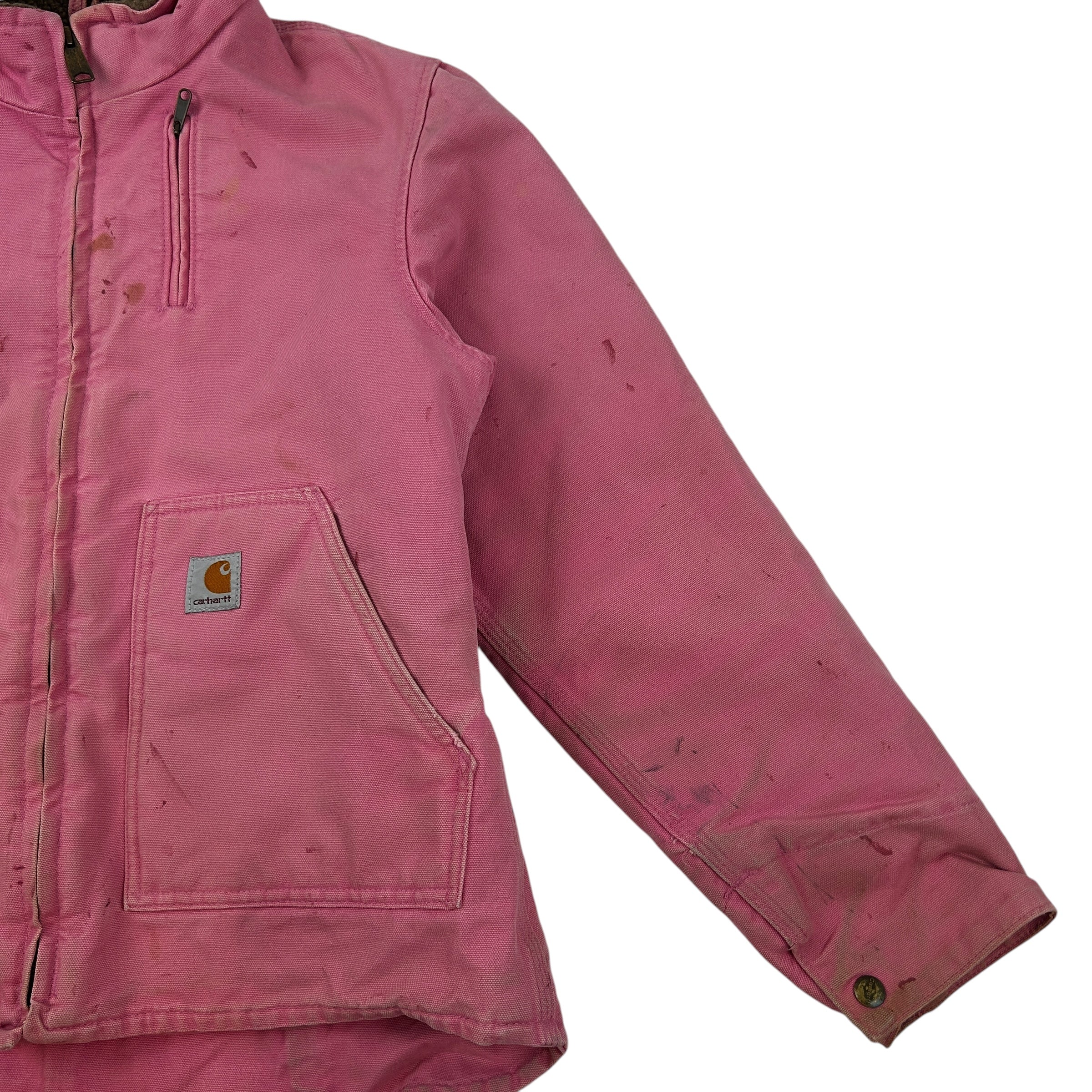 Vintage Carhartt Sherpa Lined Pink Work Jacket