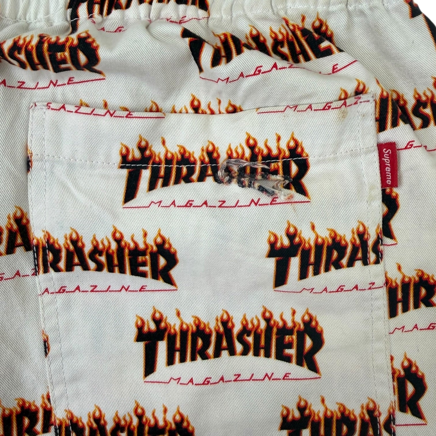 Supreme x Thrasher Skate Shorts White