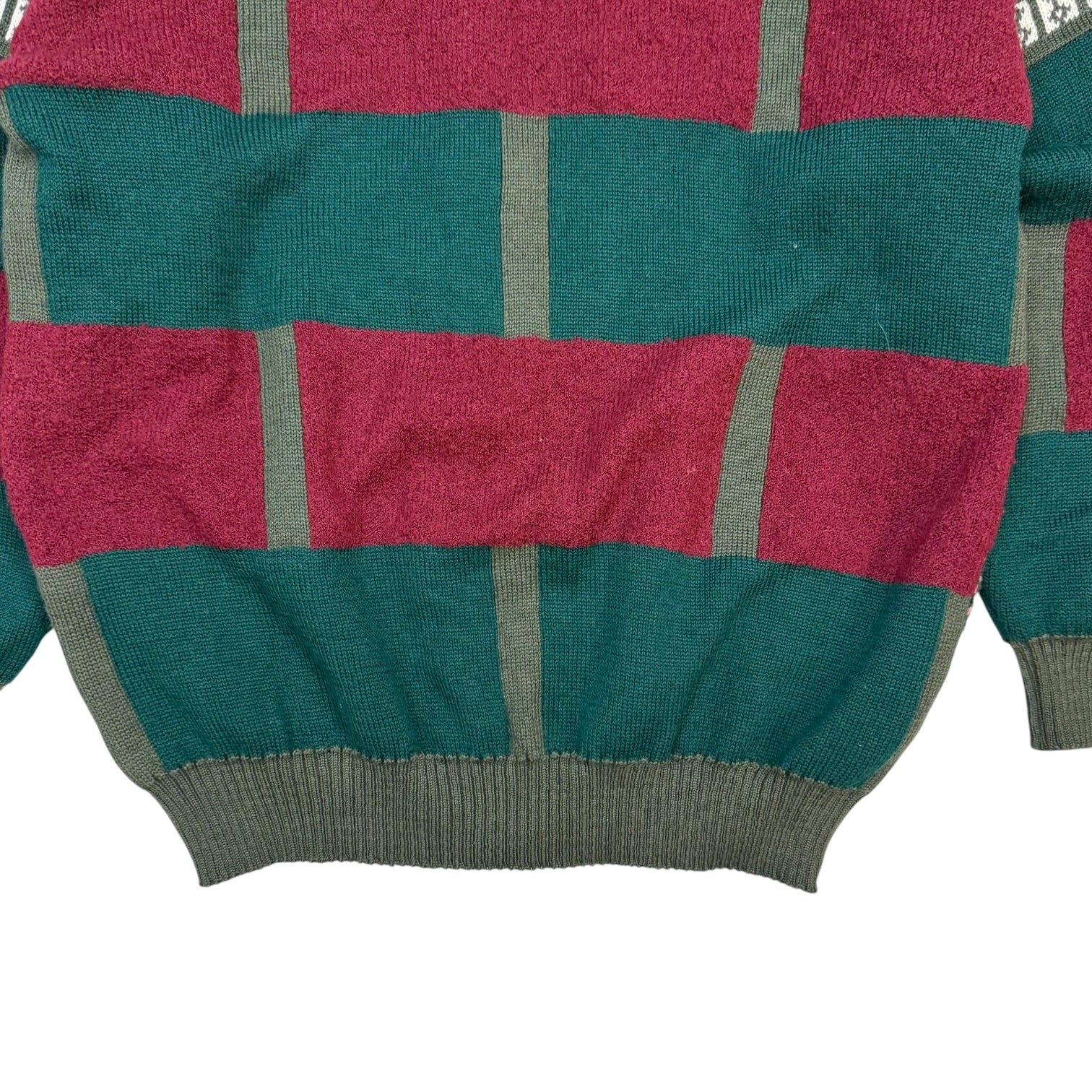 Vintage Oskar Hang Knit Cardigan Red/Pink/Green