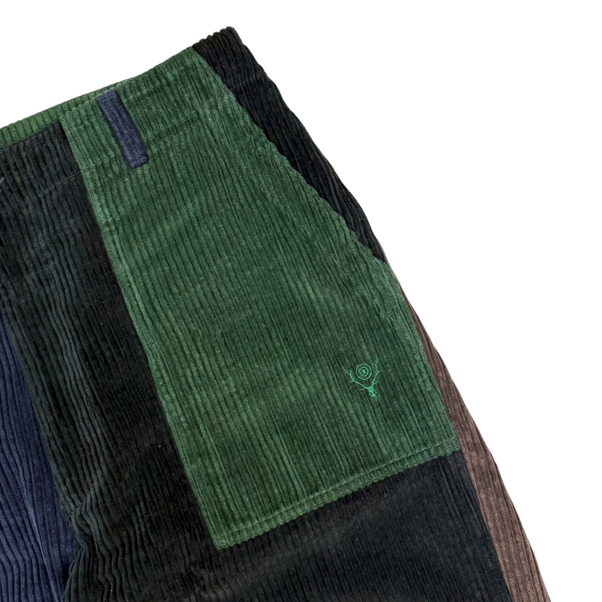 South2 West8 Fatigue Corduroy Pants Colour Block