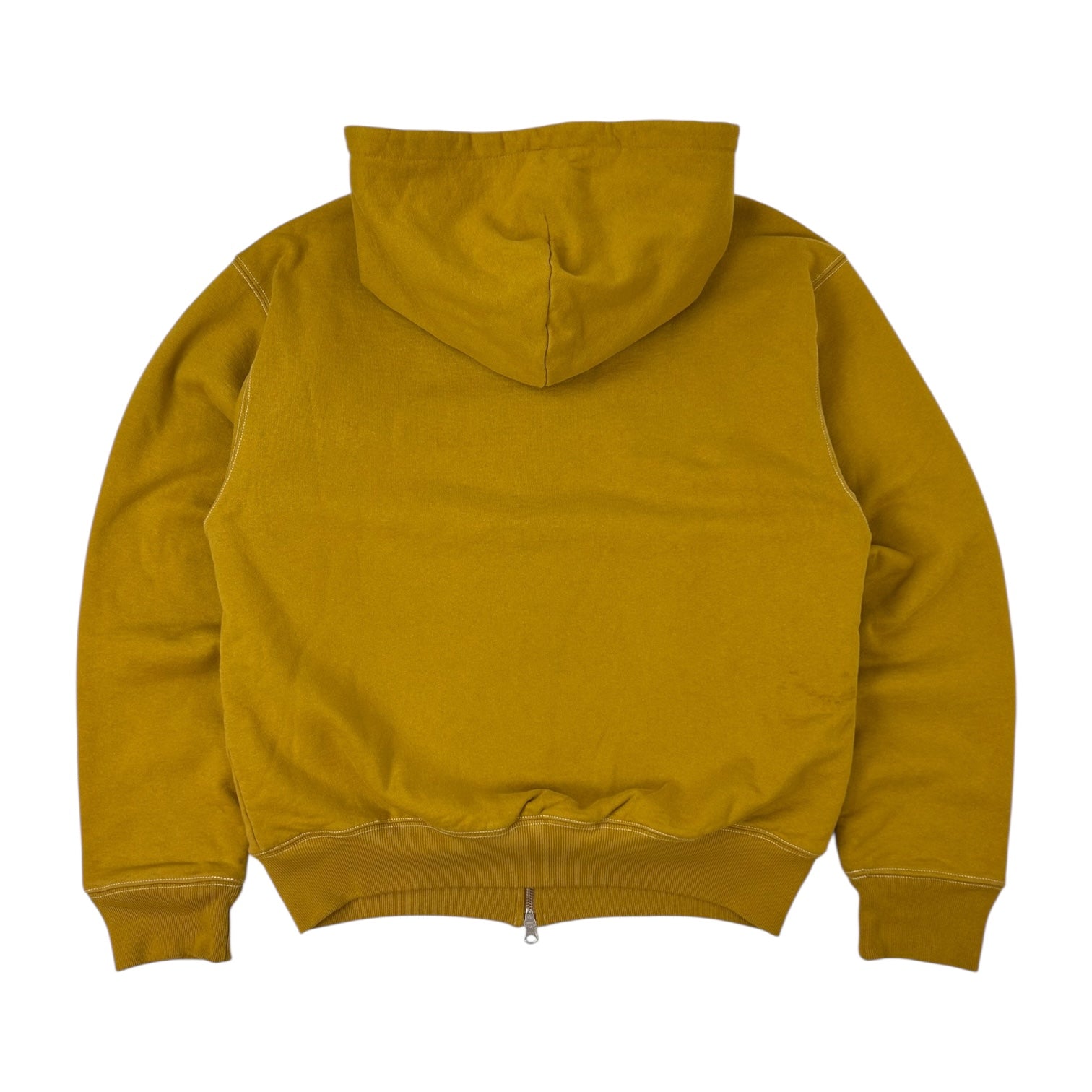 Stussy Double Face Label Zip Up Hoodie Mustard