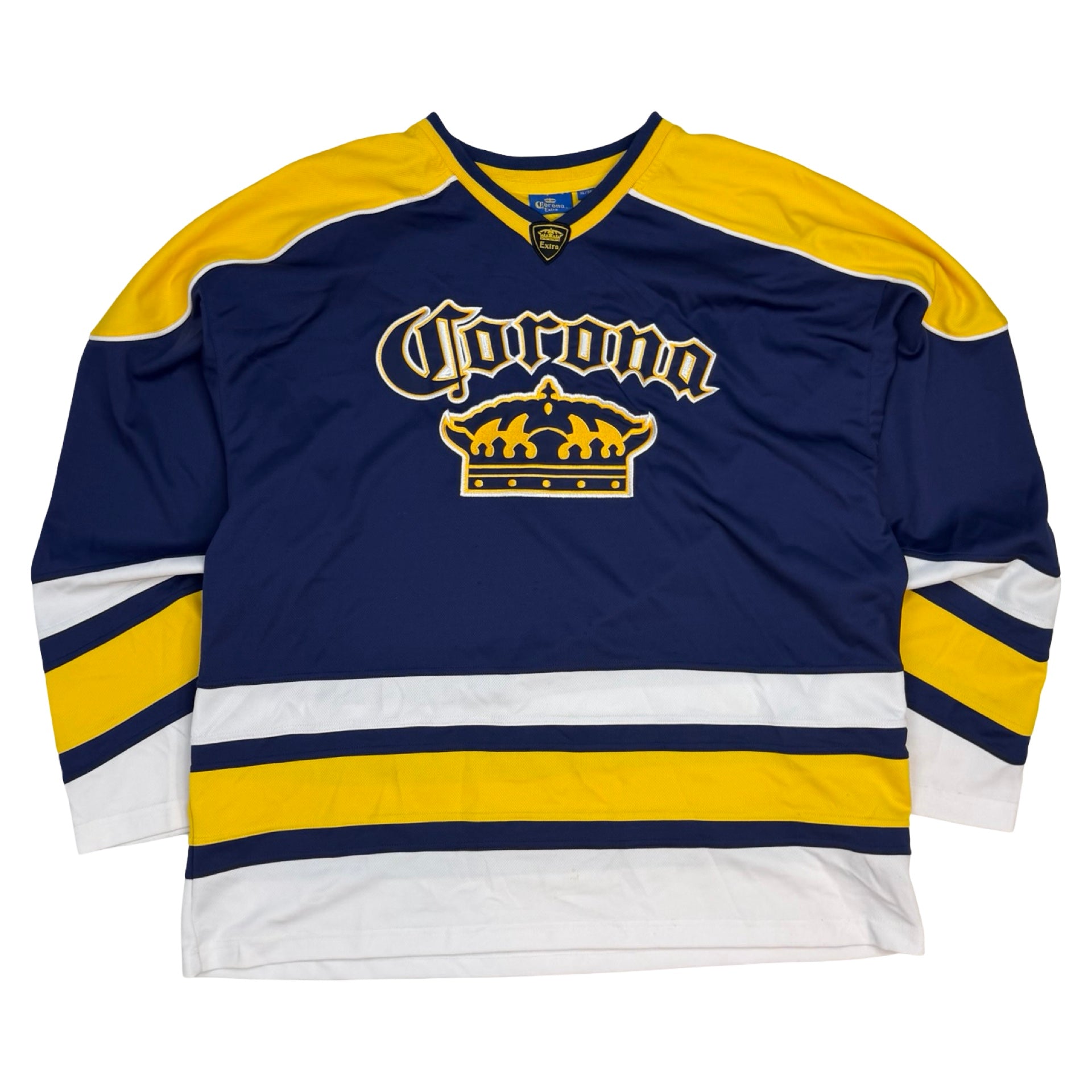 Vintage Corona Extra Beer Jersey Navy/Yellow