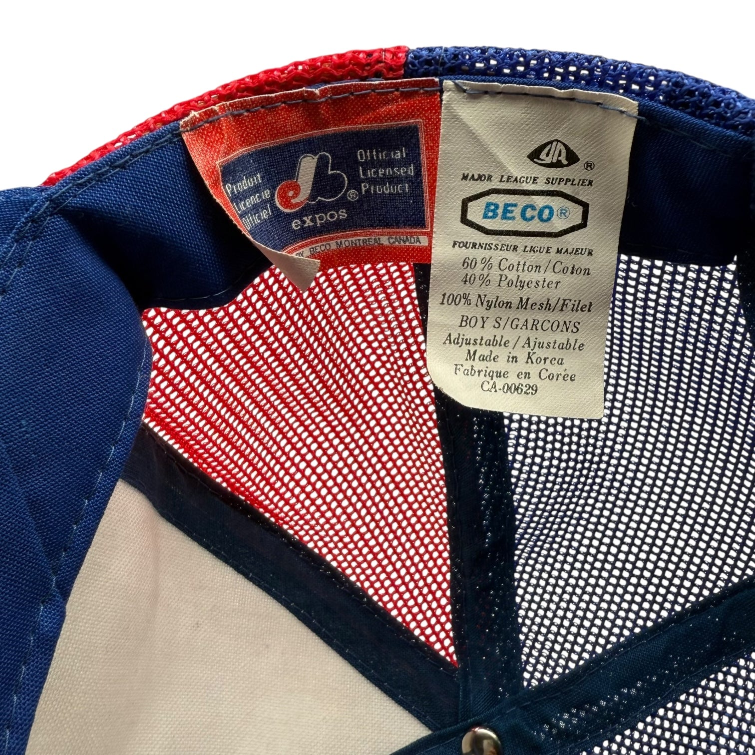 Vintage Montreal Expos Trucker Hat Red/White/Blue