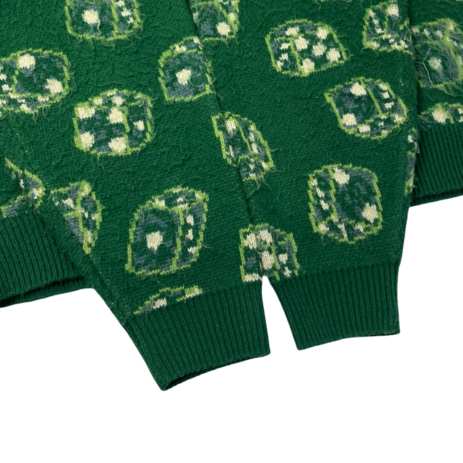 Supreme Flaming Dice Knit Sweater Green