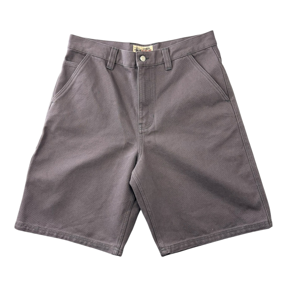 Stussy Washed Canvas Work Shorts Purple