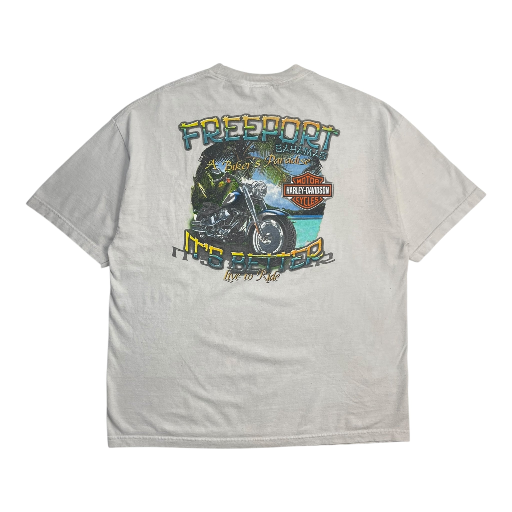 Harley Davidson Freeport Bahamas T-Shirt White