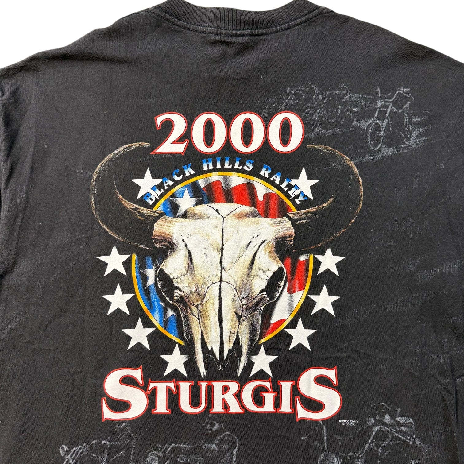 2000 Sturgis Bike Rally Tee Faded Black